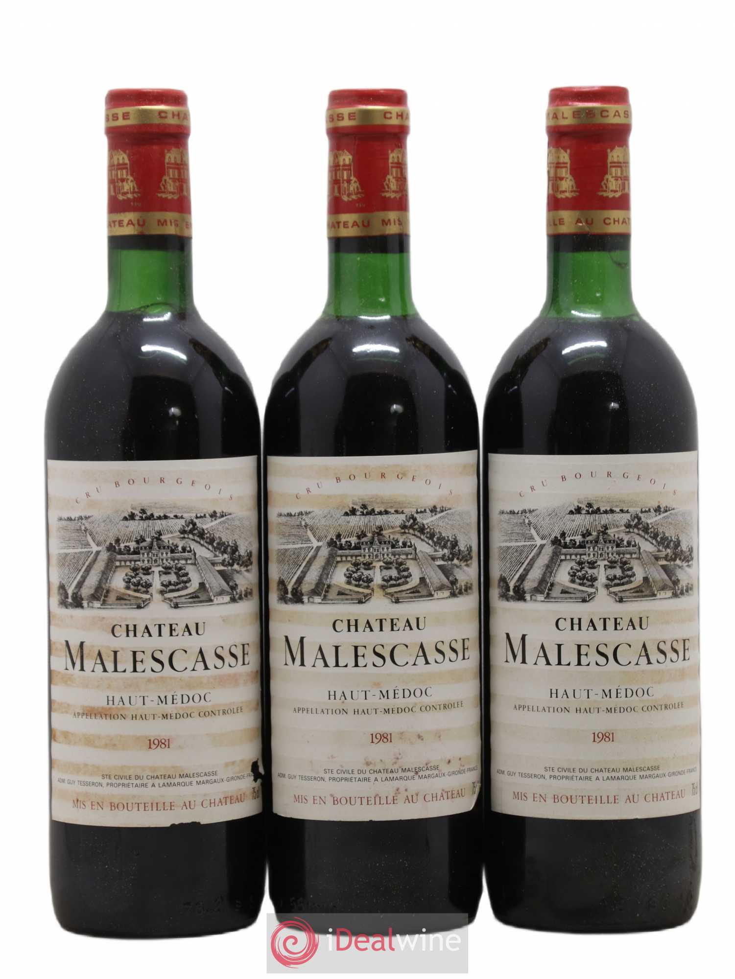 Château Malescasse Cru Bourgeois Exceptionnel 1981 - Lot de 12 bouteilles - 1