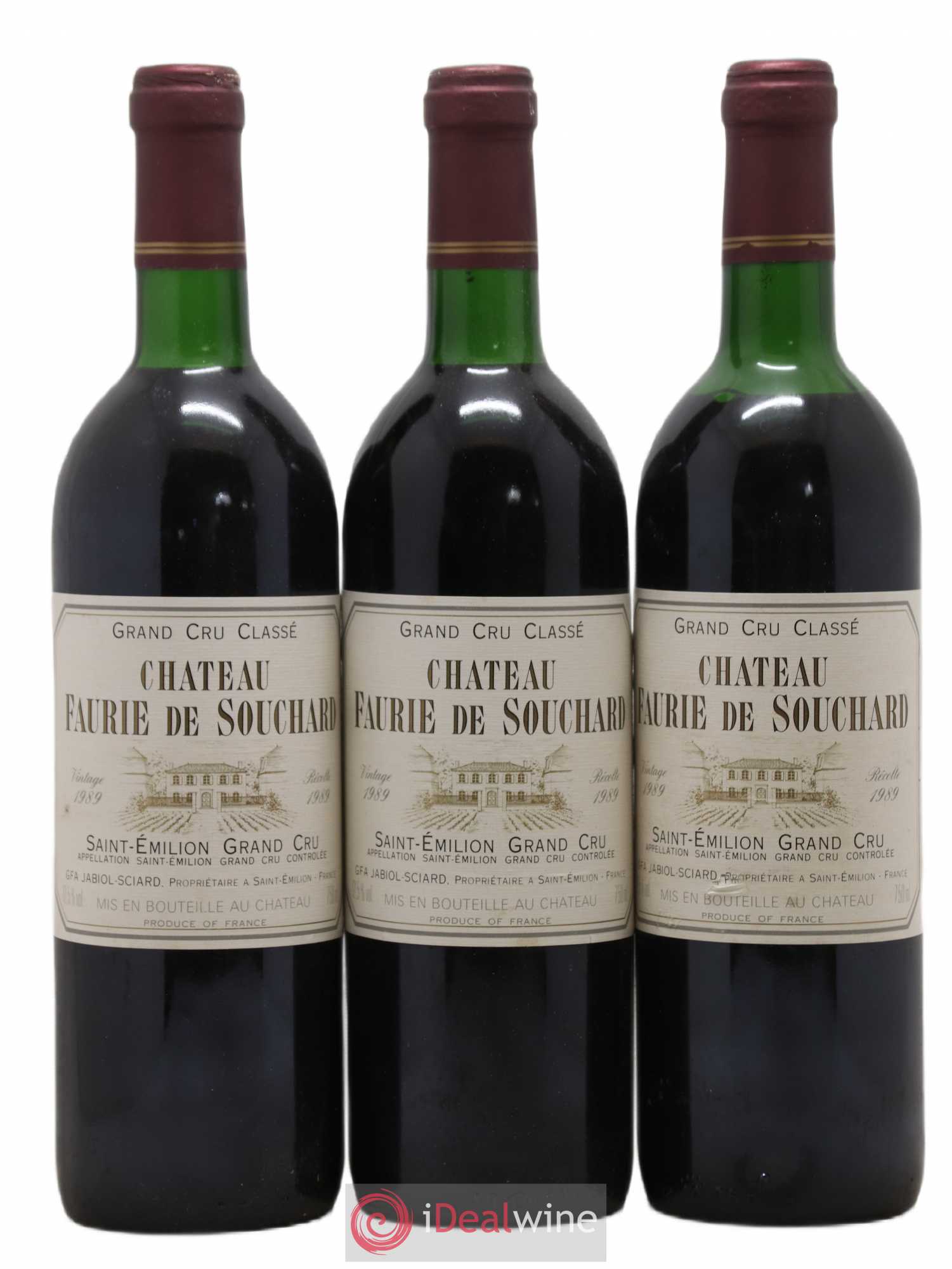 Château Faurie de Souchard Grand Cru Classé 1989 - Lot de 11 bouteilles - 1
