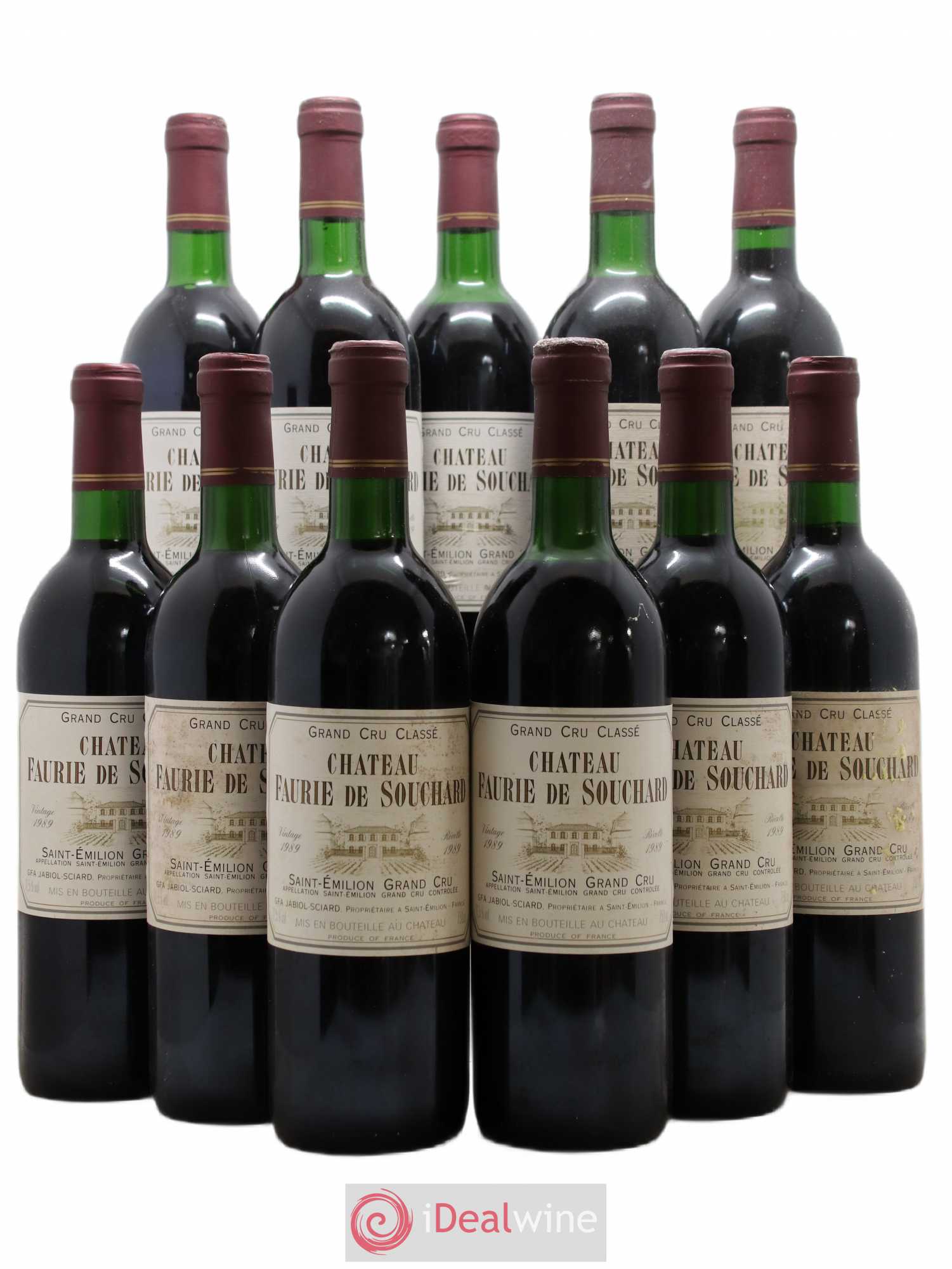 Château Faurie de Souchard Grand Cru Classé 1989 - Lot de 11 bouteilles - 0
