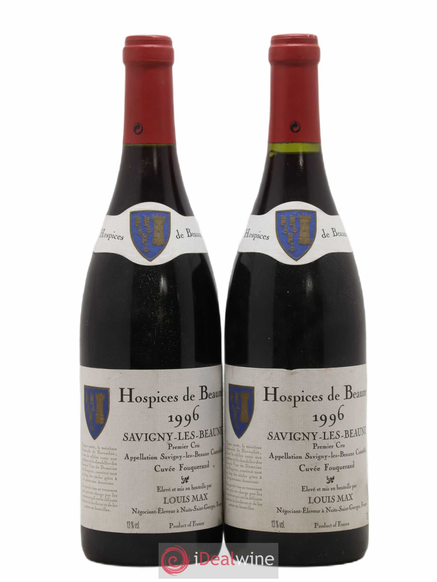 Savigny-lès-Beaune 1er Cru Cuvee Fouquerand Louis Max Hospices de Beaune 1996 - Posten von 2 Flaschen - 0