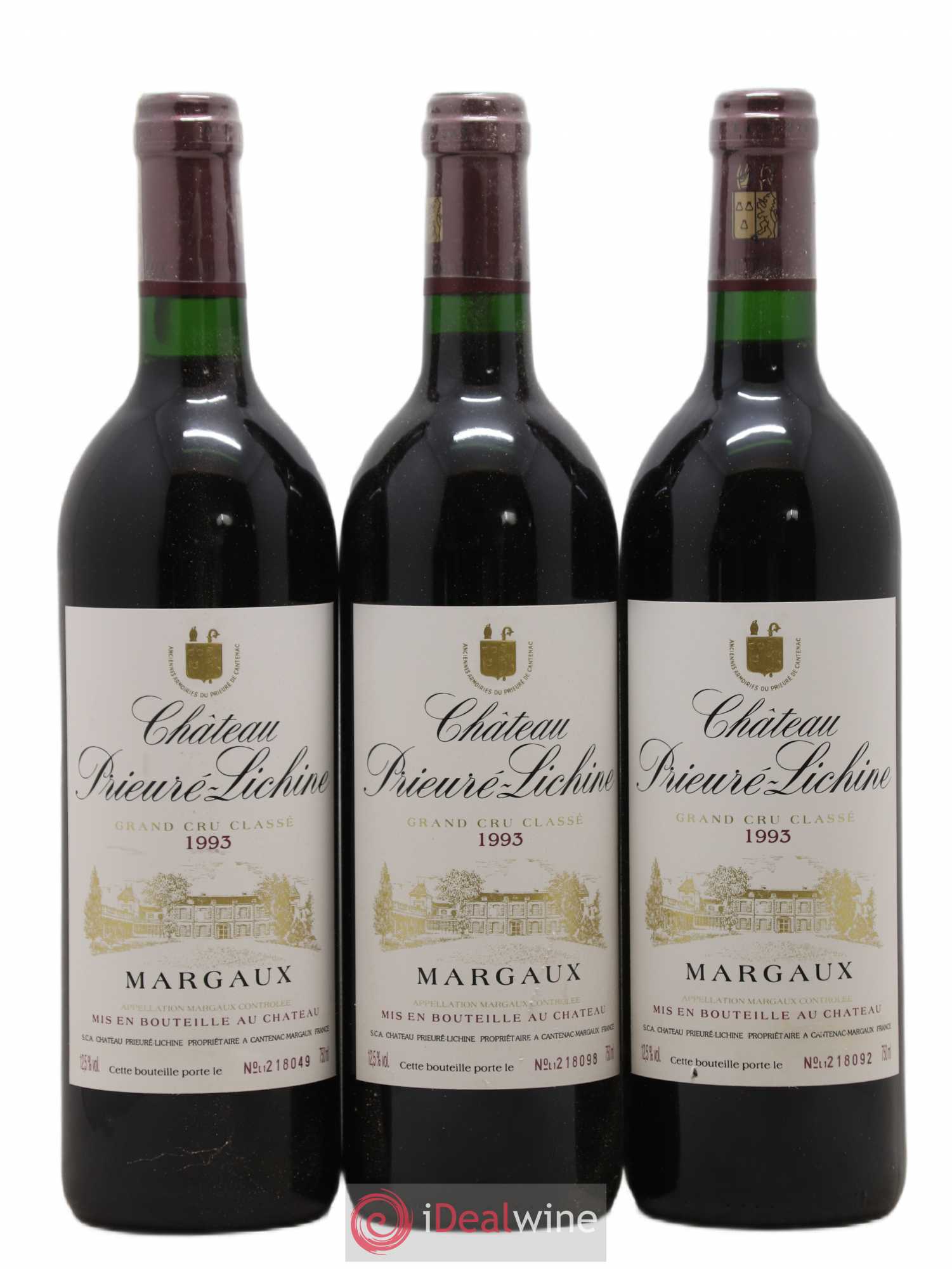 Château Prieuré Lichine 4ème Grand Cru Classé 1993 - Lot de 12 bouteilles - 1