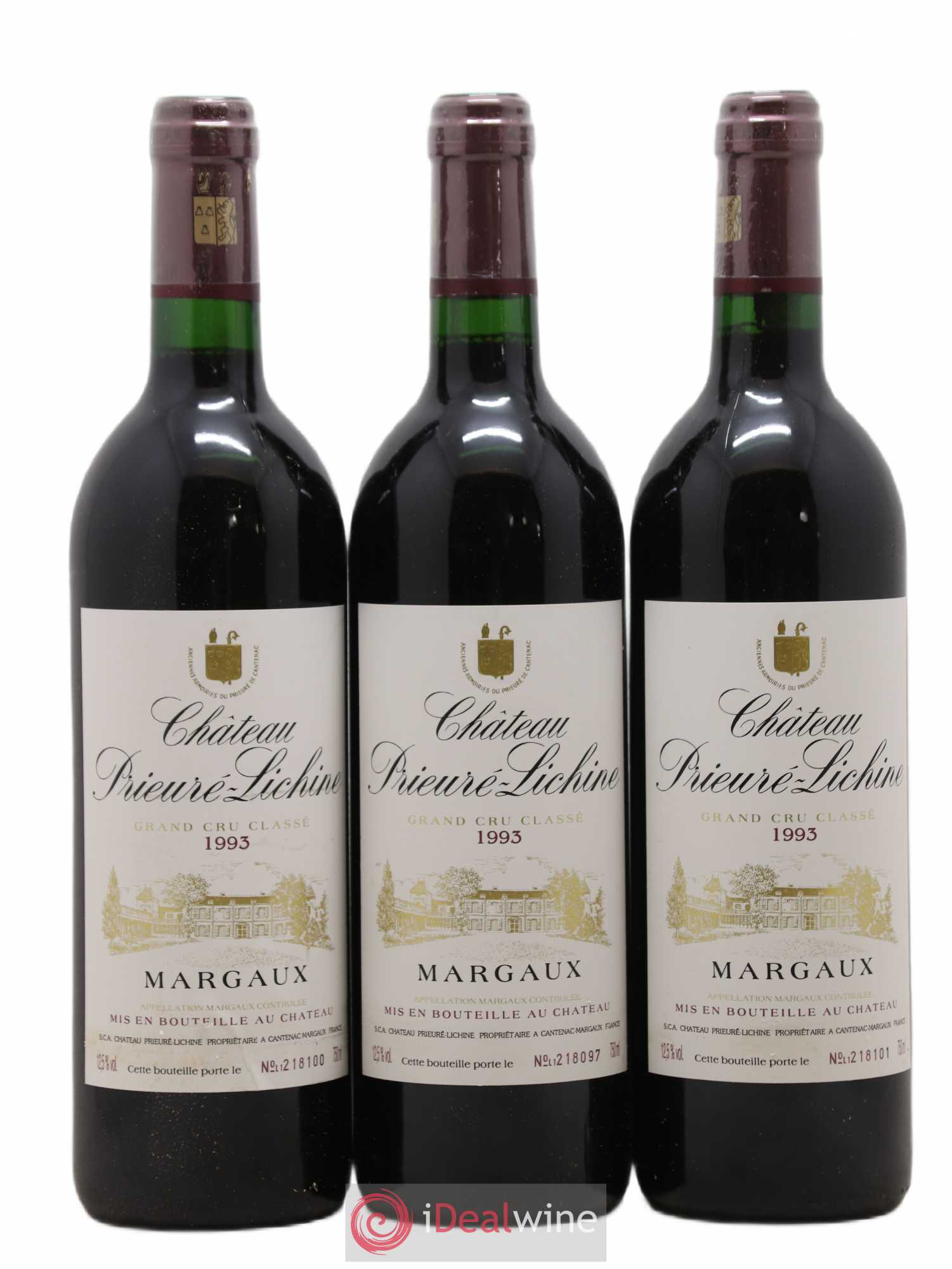 Château Prieuré Lichine 4ème Grand Cru Classé 1993 - Lot de 12 bouteilles - 3