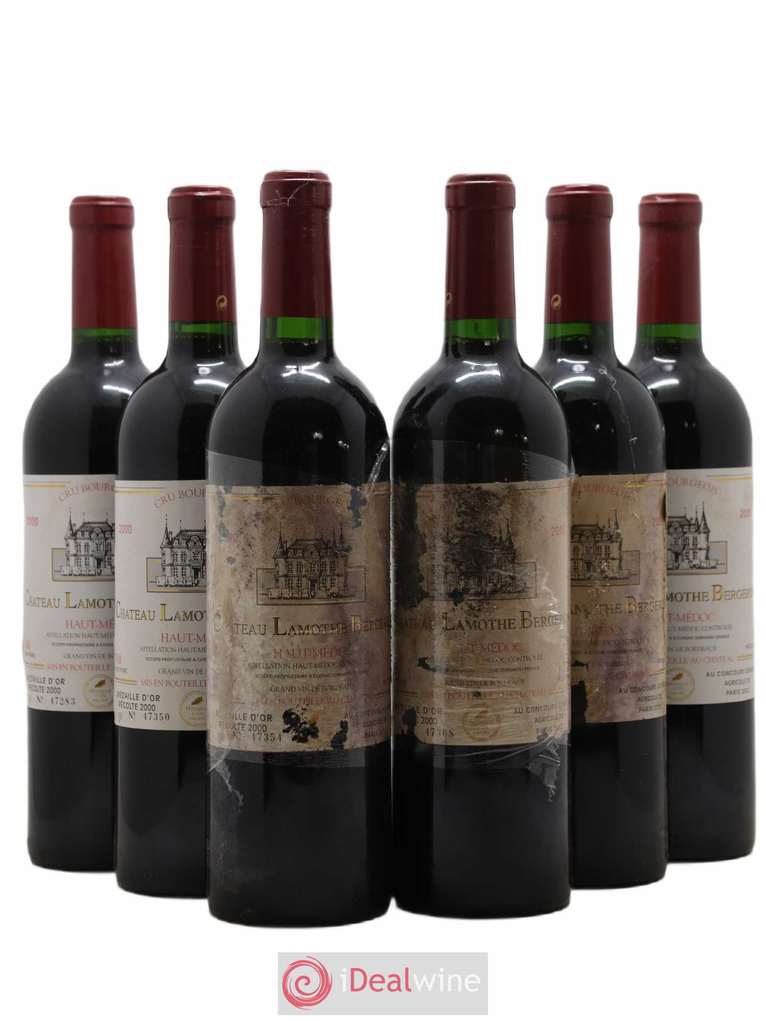 Château Lamothe Bergeron Cru Bourgeois 2000 - Lot de 6 bouteilles - 0