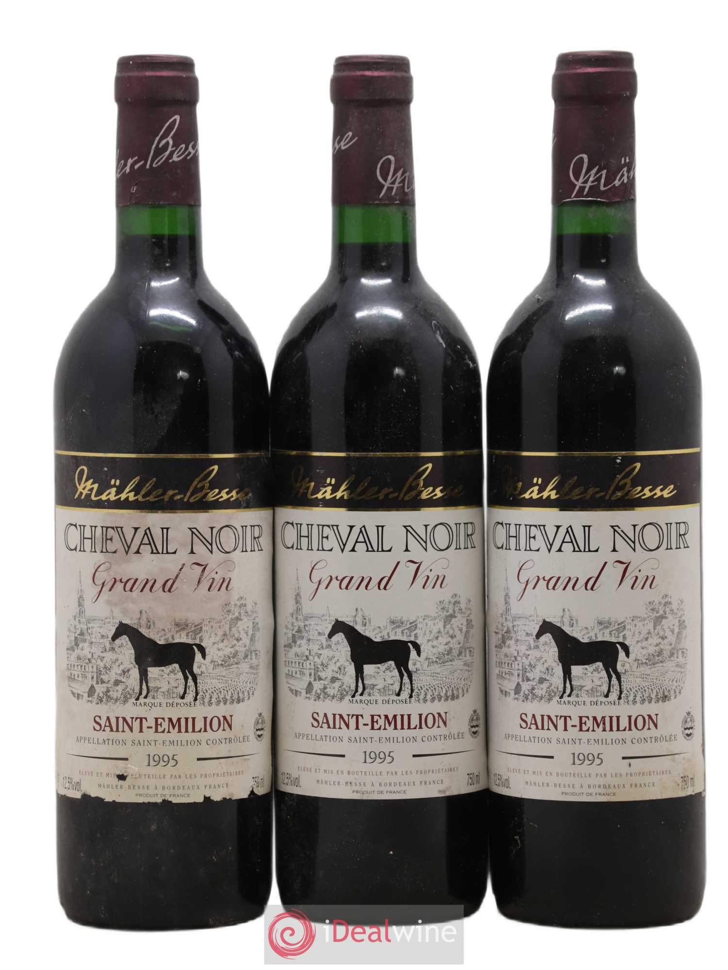Château Cheval Noir 1995 - Lot de 3 bouteilles - 0