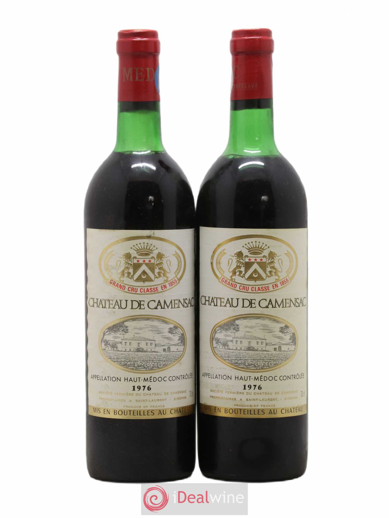 Château Camensac 5ème Grand Cru Classé 1976 - Lot de 2 bouteilles - 0