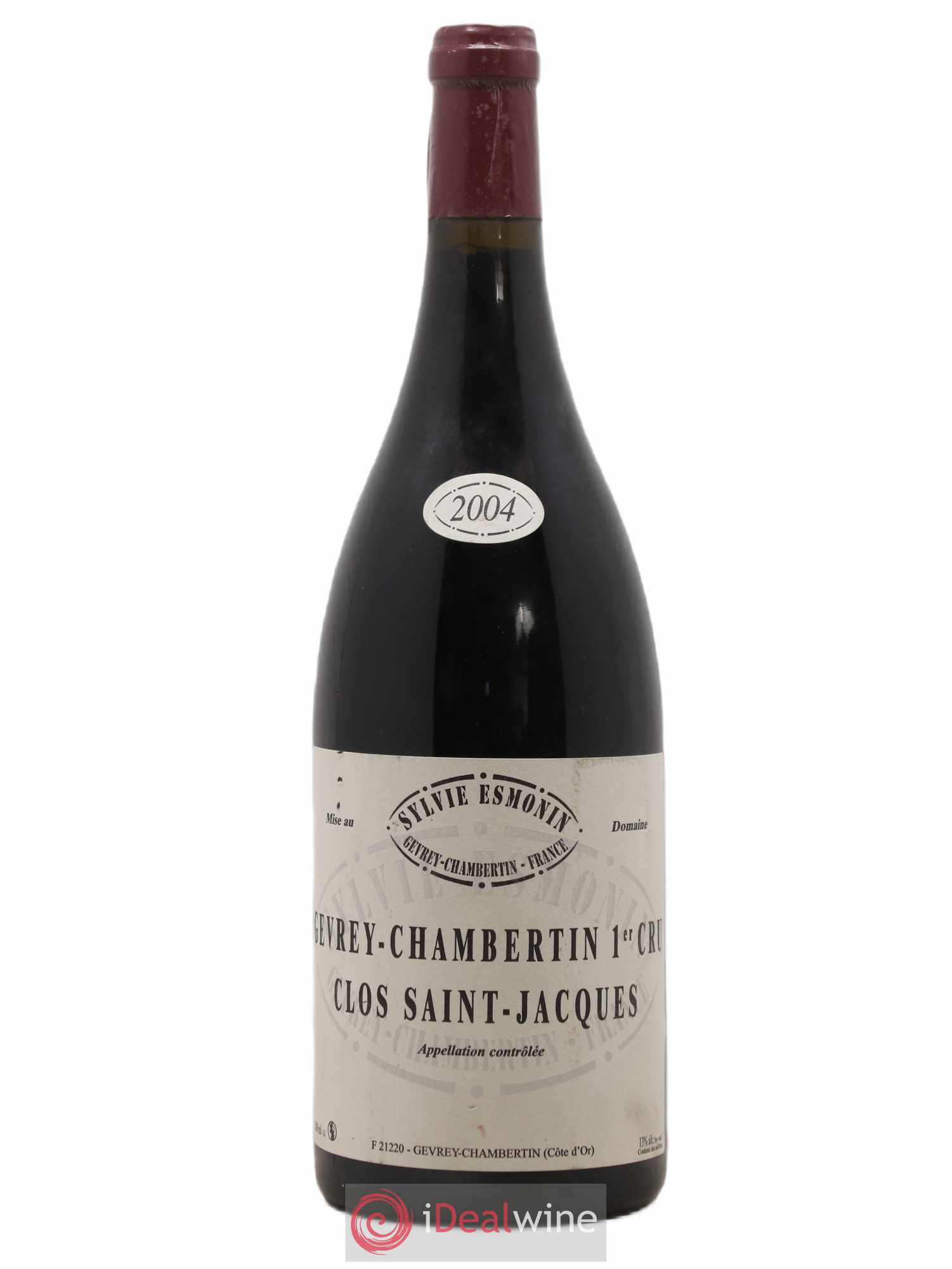 Gevrey-Chambertin 1er Cru Clos Saint Jacques Sylvie Esmonin 2004 - Lot de 1 magnum - 0