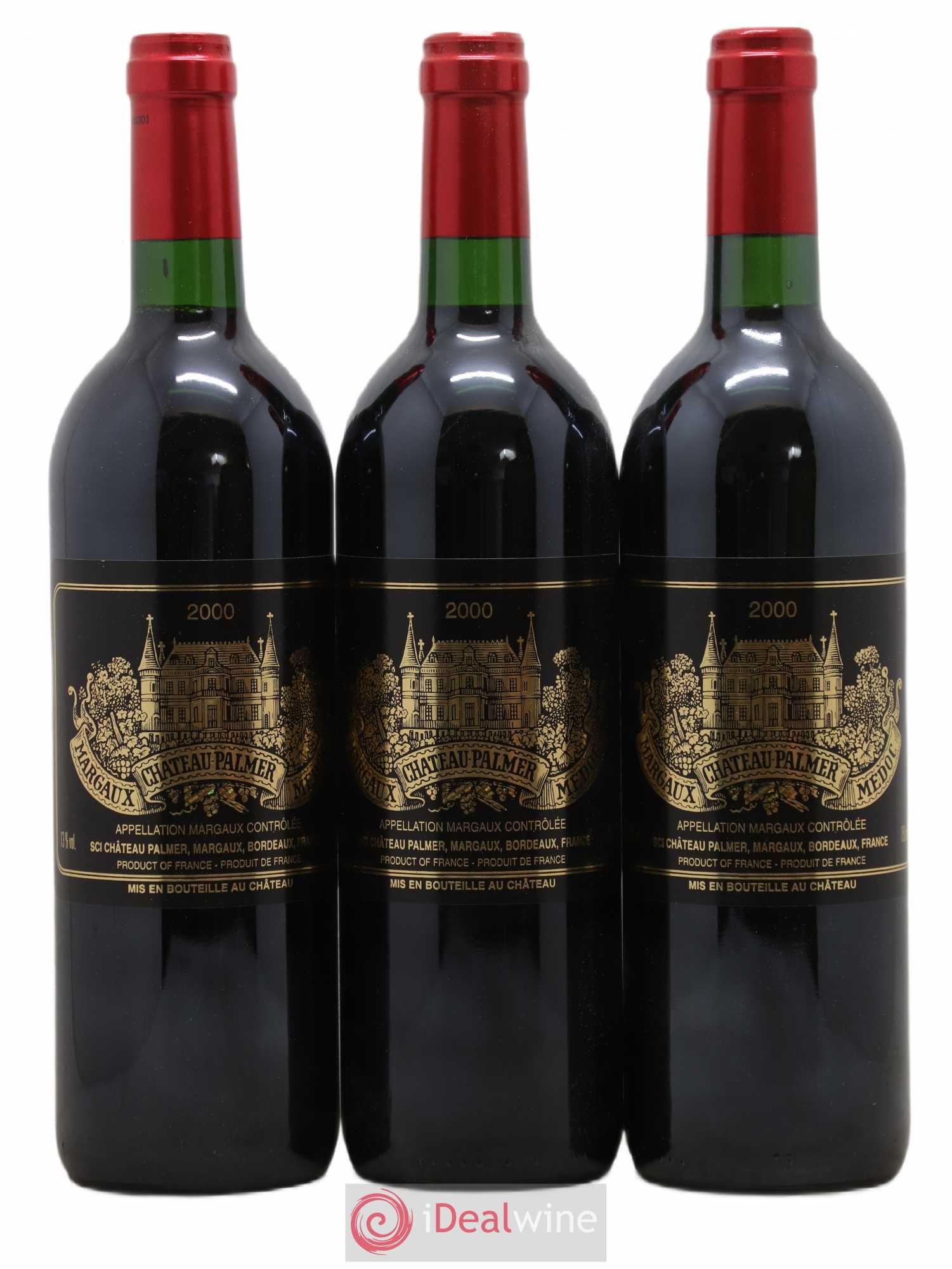 Château Palmer 3ème Grand Cru Classé 2000 - Lot de 3 bouteilles - 0