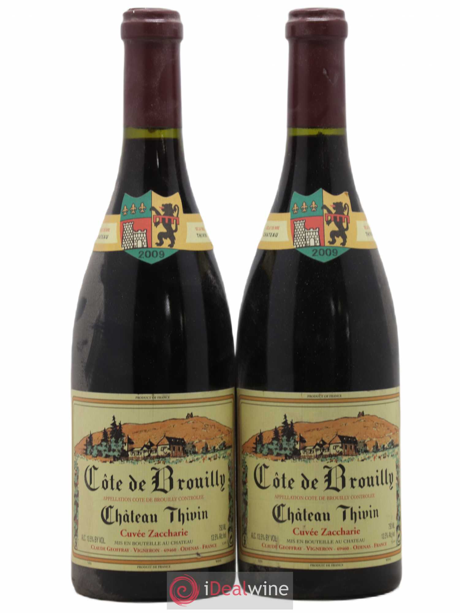 Côte de Brouilly Cuvée Zaccharie Château Thivin 2009 - Lot de 2 bouteilles - 0