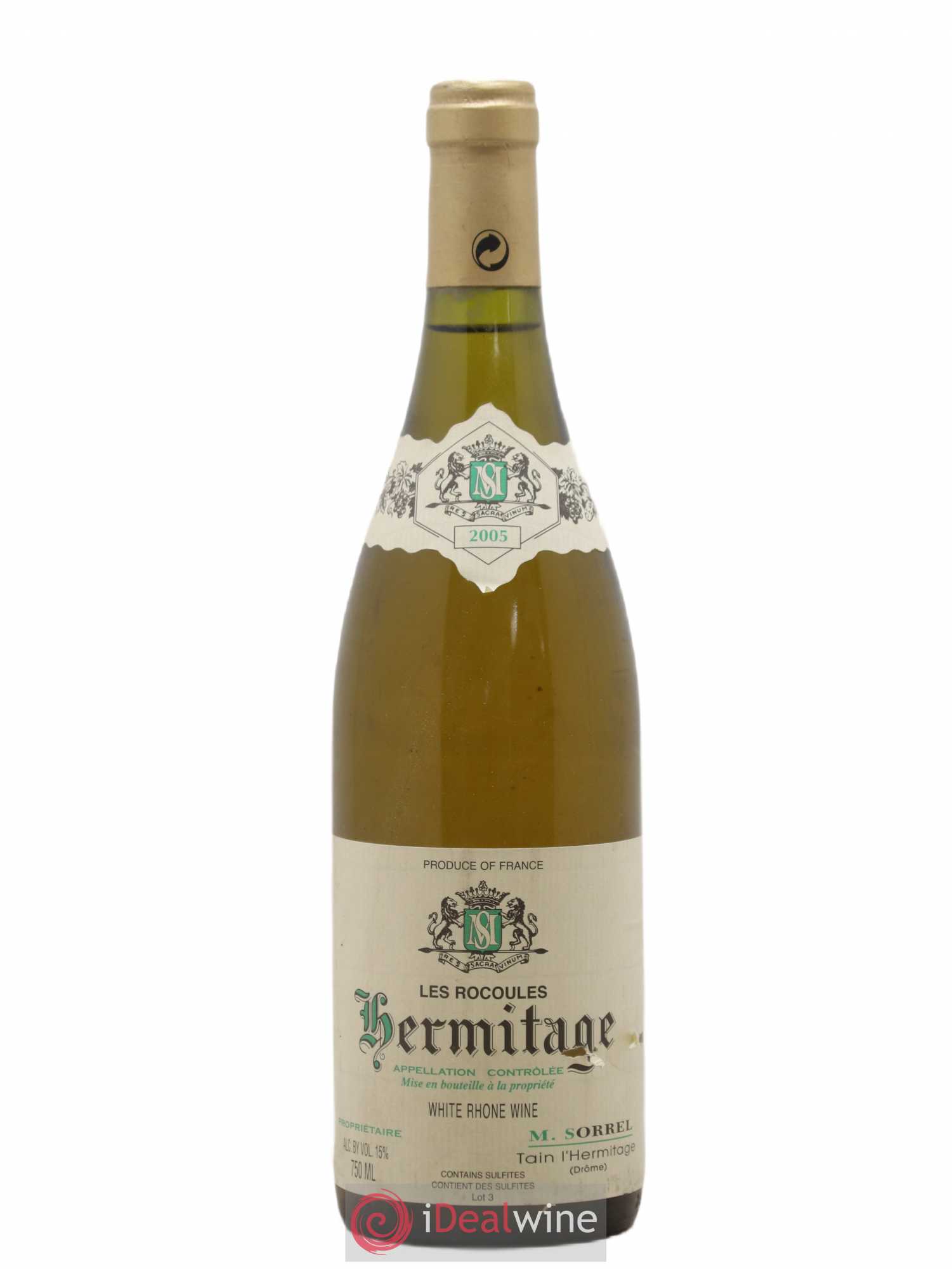 Hermitage Les Rocoules Marc Sorrel 2005 - Lot de 1 bouteille - 0
