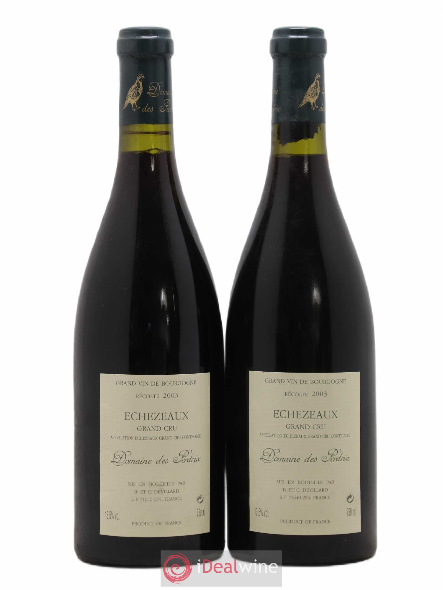 Echezeaux Grand Cru Perdrix (Domaine des) 2003 - Lot de 2 bouteilles - 1