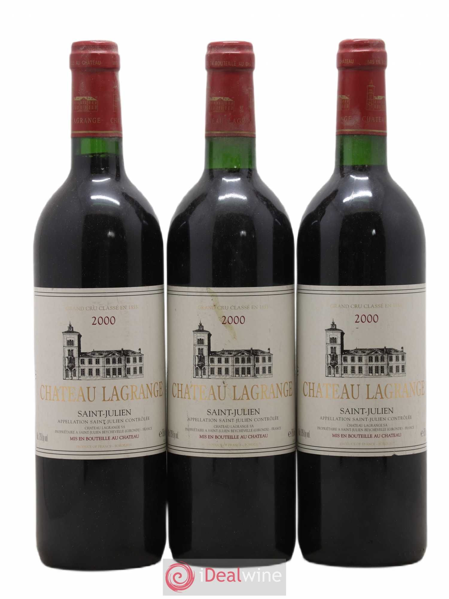 Château Lagrange 3ème Grand Cru Classé 2000 - Lot de 3 bouteilles - 0