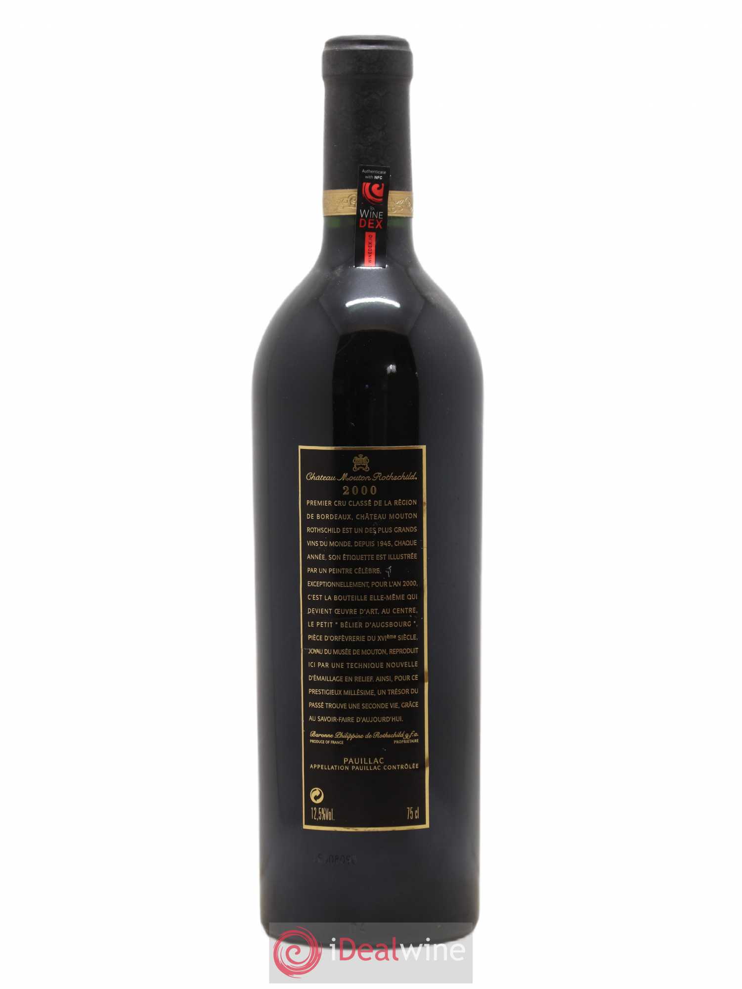 Château Mouton Rothschild 1er Grand Cru Classé 2000 - Lot de 1 bouteille - 1