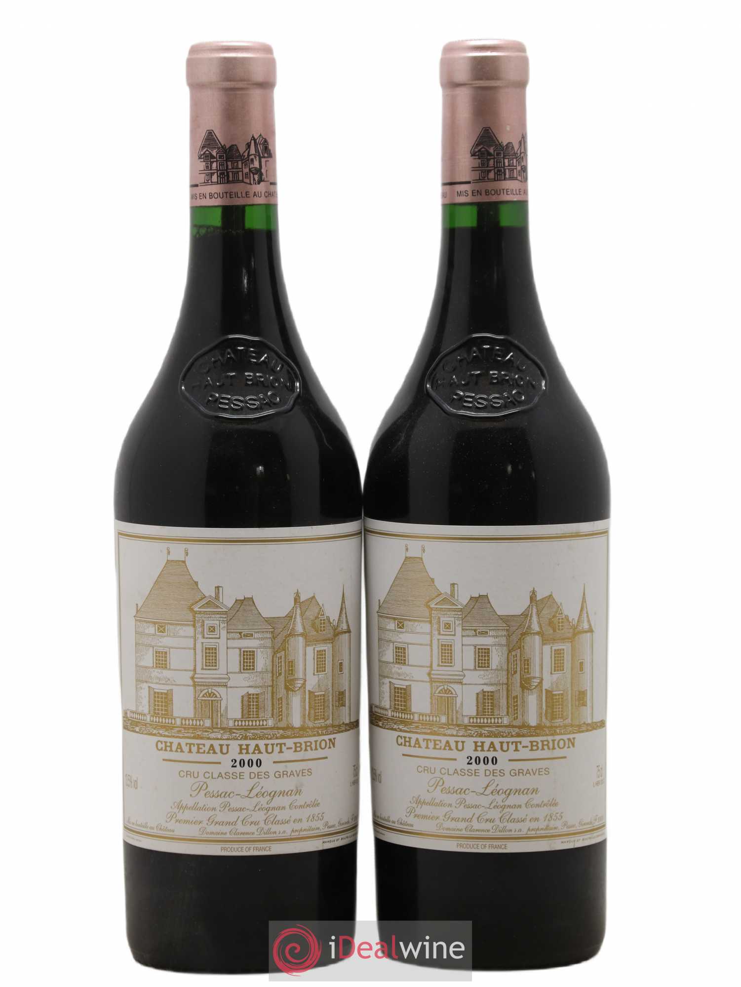 Château Haut Brion 1er Grand Cru Classé 2000 - Lot de 2 bouteilles - 0
