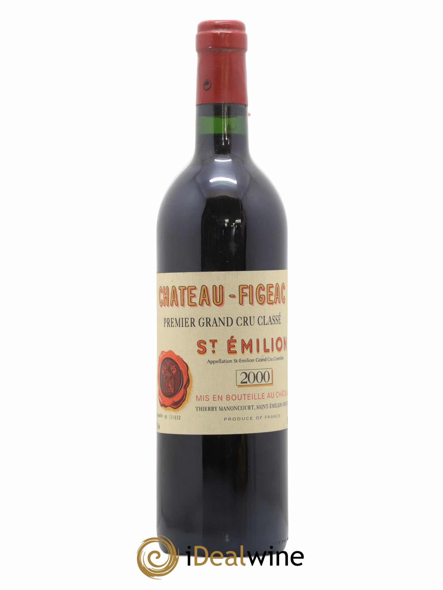 Château Figeac 1er Grand Cru Classé A 2000 - Lot de 1 bouteille - 0