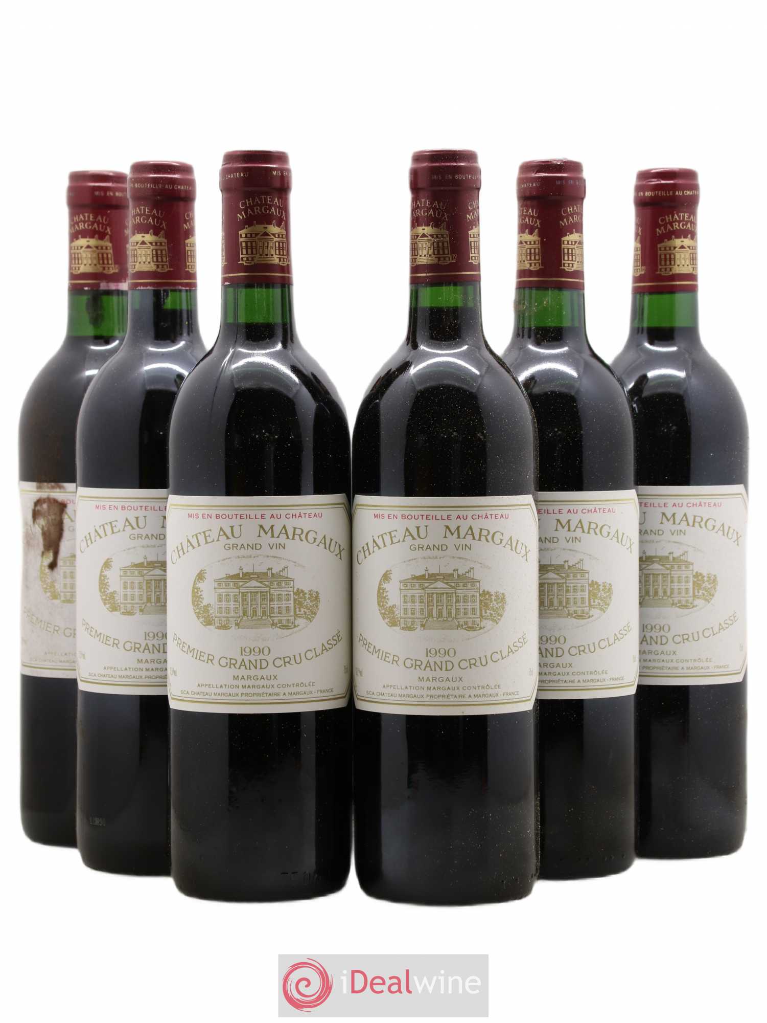 Château Margaux 1er Grand Cru Classé 1990 - Lot de 6 bouteilles - 0