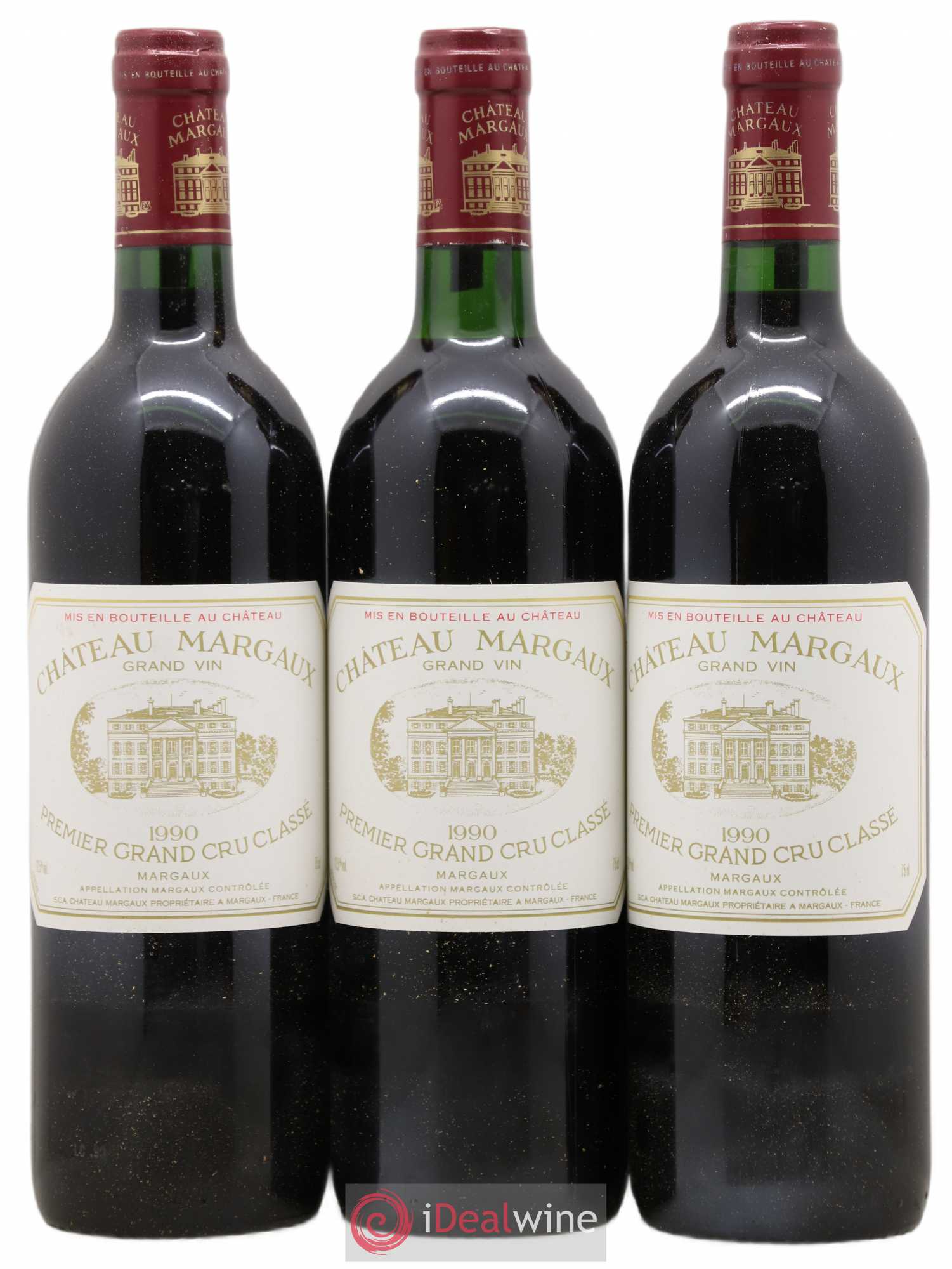 Château Margaux 1er Grand Cru Classé 1990 - Lot de 3 bouteilles - 0