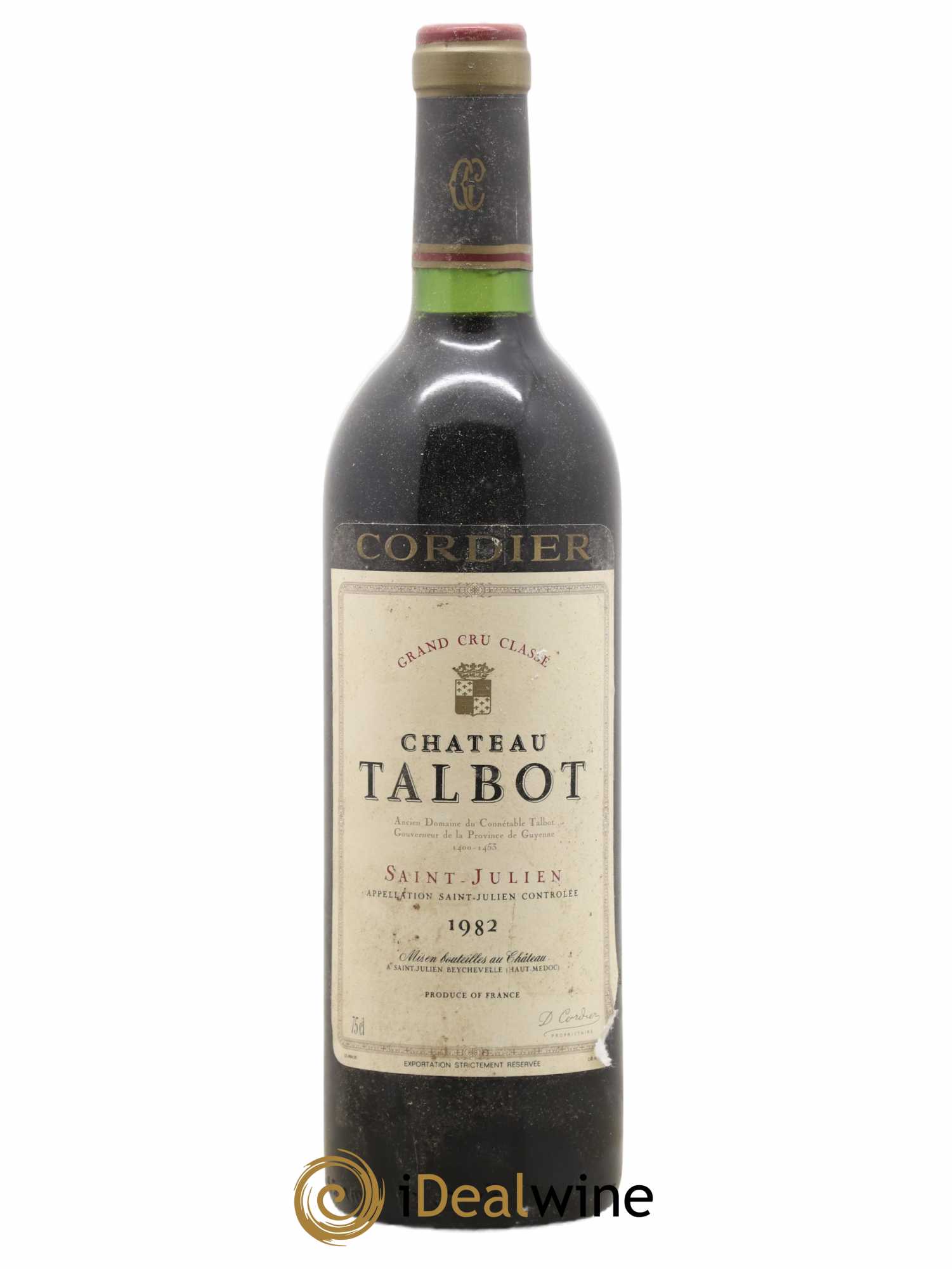 Château Talbot 4ème Grand Cru Classé 1982 - Lot de 1 bouteille - 0