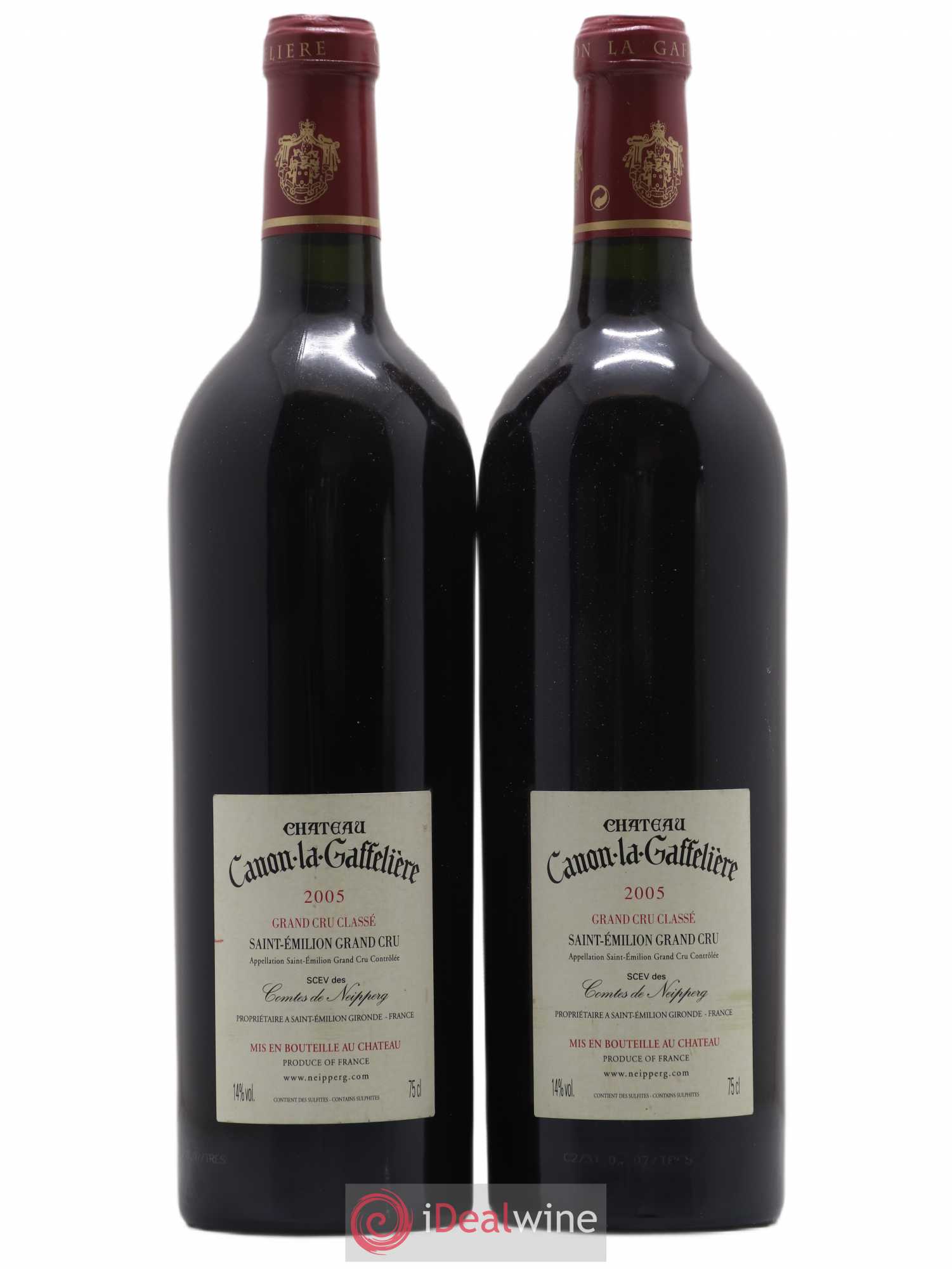 Château Canon la Gaffelière 1er Grand Cru Classé B 2005 - Lot de 2 bouteilles - 1