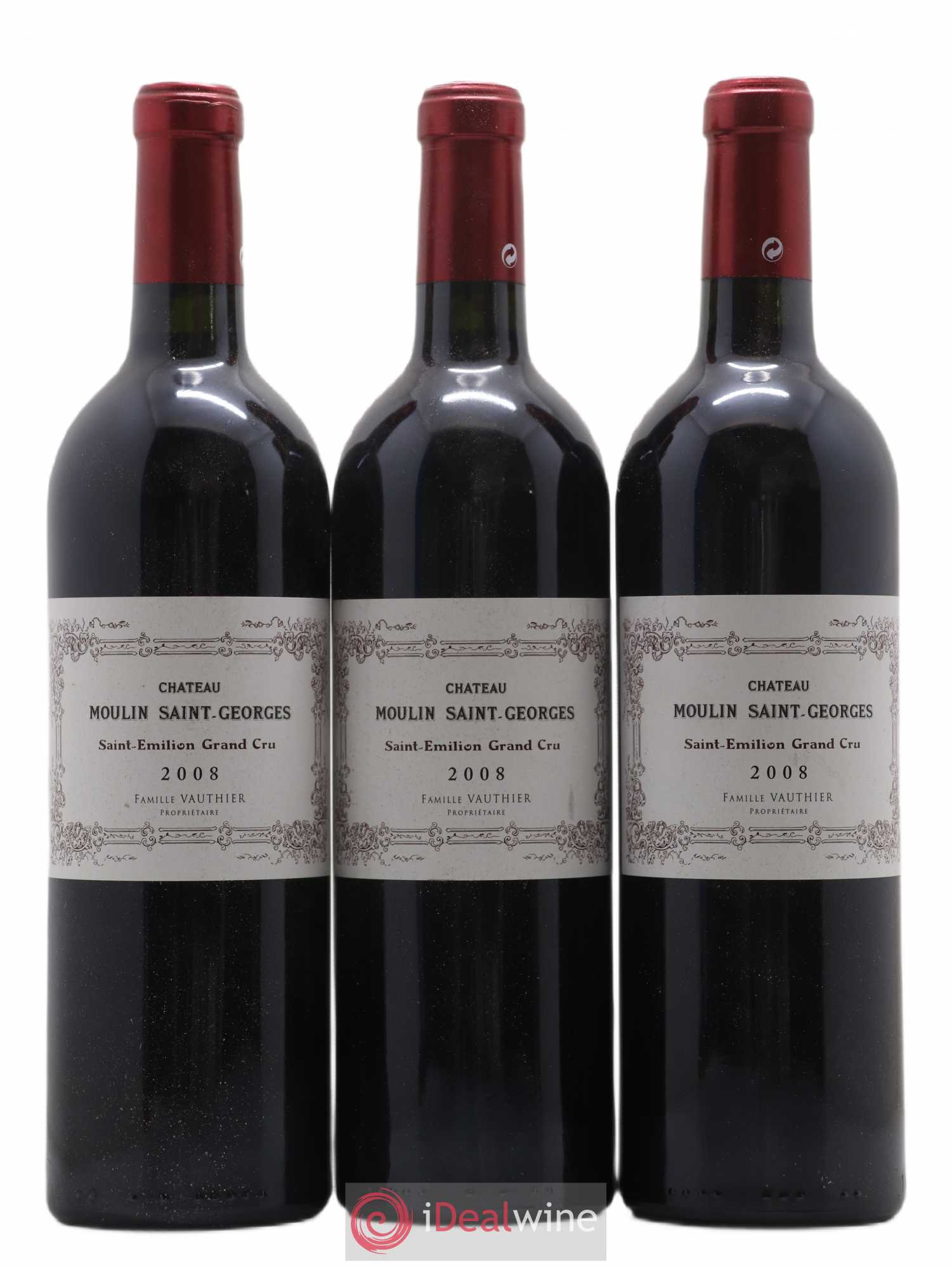 Château Moulin Saint Georges 2008 - Lot de 3 bouteilles - 0