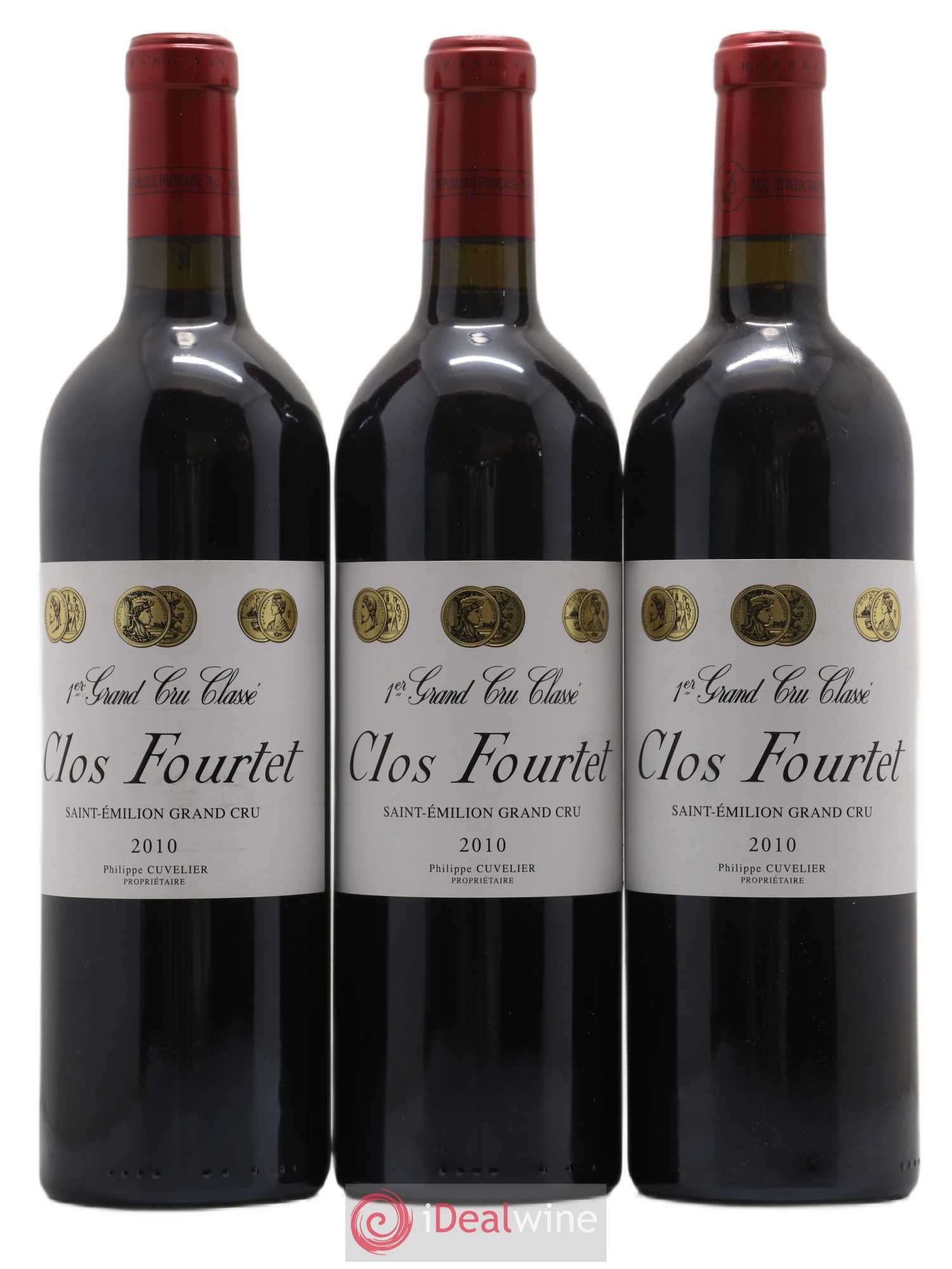 Clos Fourtet 1er Grand Cru Classé B 2010 - Lot de 3 bouteilles - 0