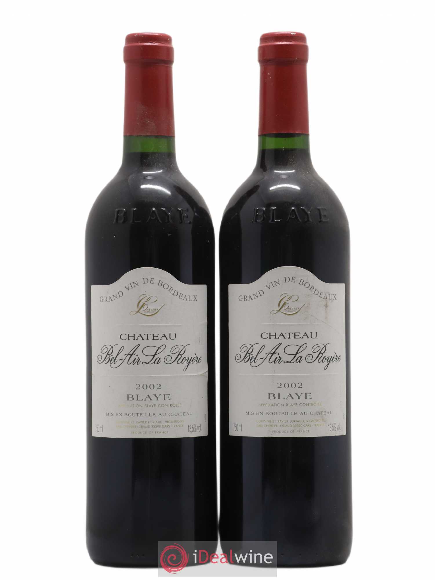 Château Bel Air La Royere 2002 - Lot de 2 bouteilles - 0