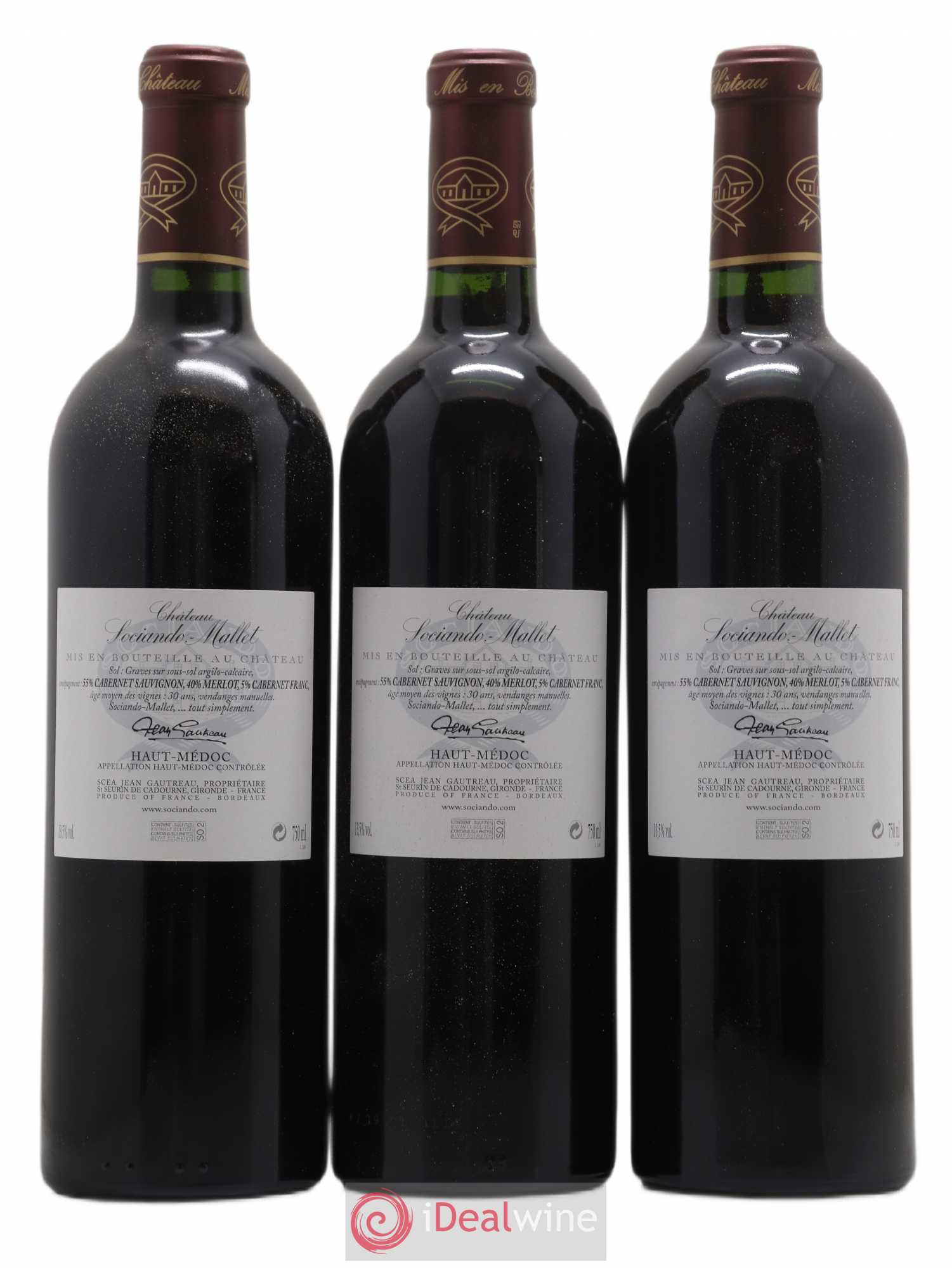 Château Sociando Mallet 2009 - Lot de 6 bouteilles - 2