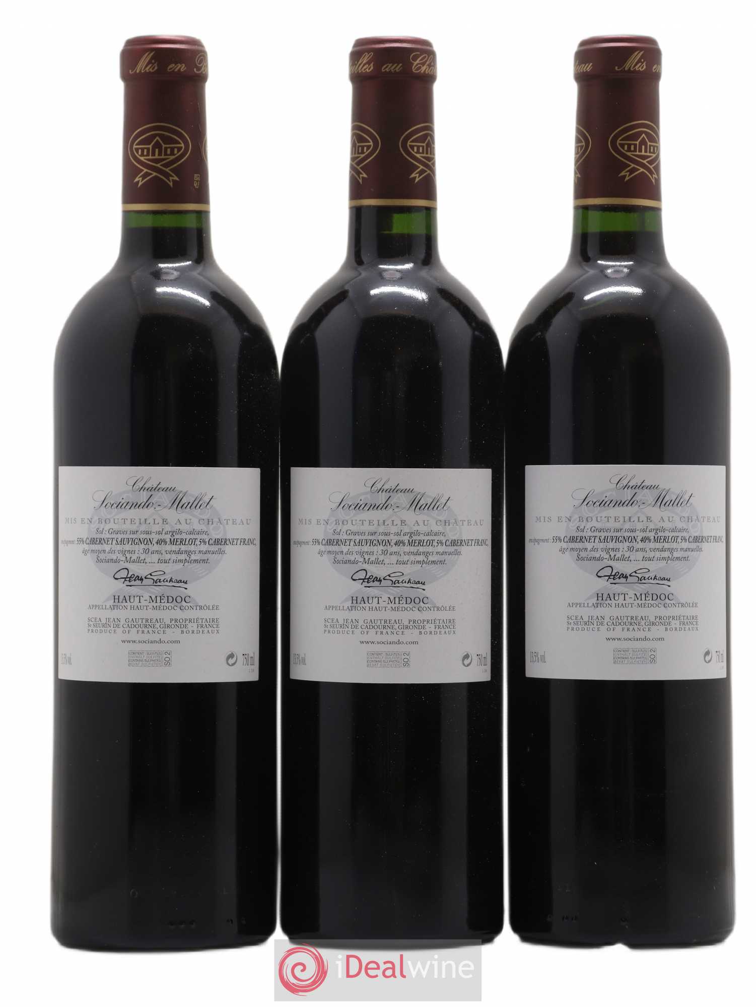 Château Sociando Mallet 2009 - Lot de 6 bouteilles - 4