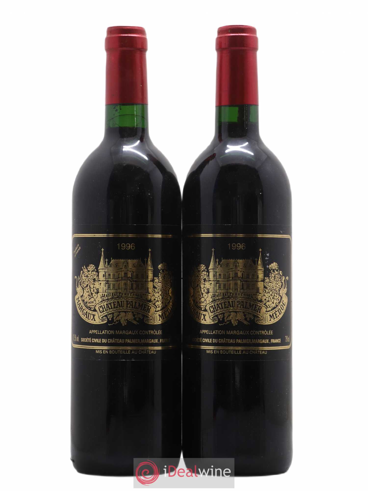 Château Palmer 3ème Grand Cru Classé 1996 - Lot de 2 bouteilles - 0