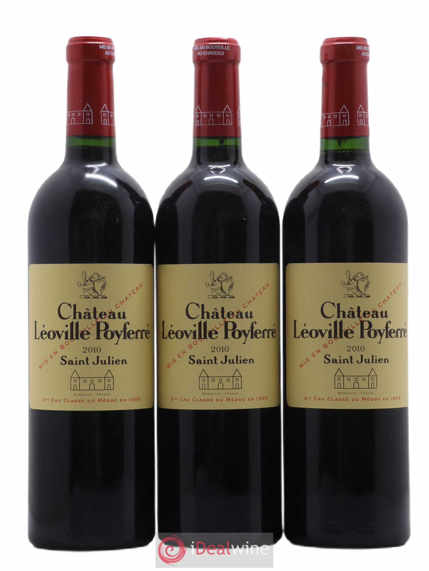 Château Léoville Poyferré 2ème Grand Cru Classé 2010 - Lot de 3 bouteilles - 0