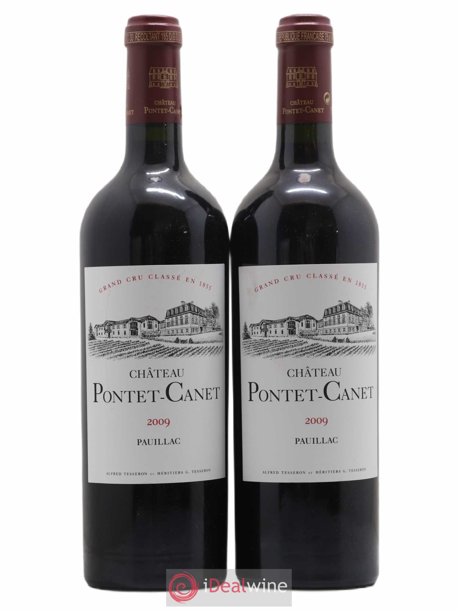 Château Pontet Canet 5ème Grand Cru Classé 2009 - Lot de 2 bouteilles - 0