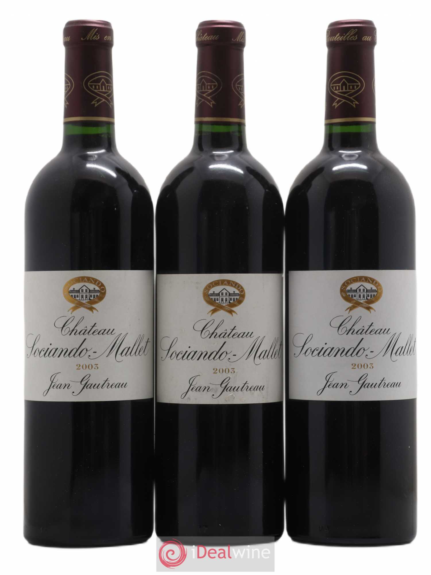 Château Sociando Mallet 2003 - Lot de 6 bouteilles - 2