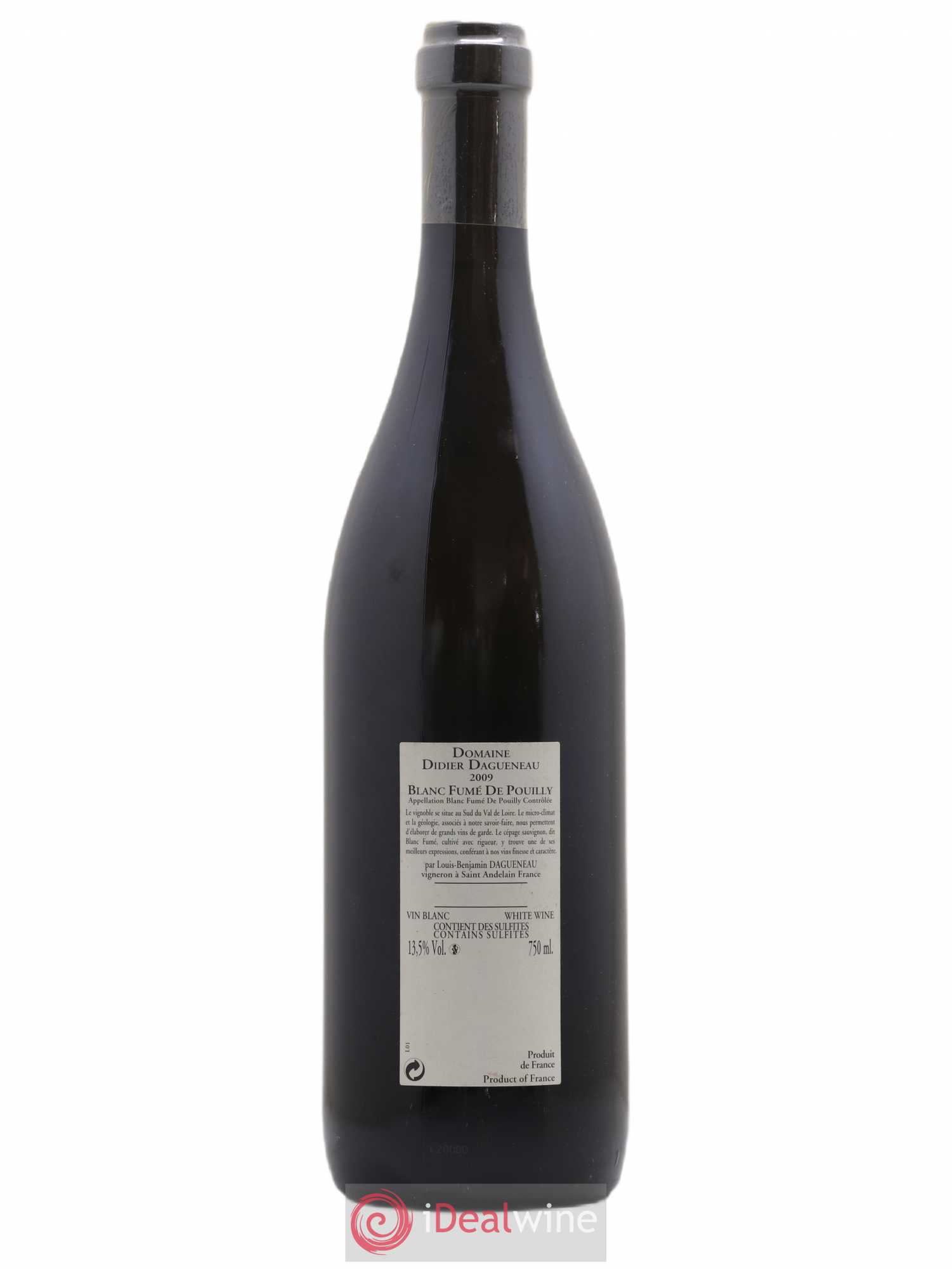 Vin de France (anciennement Pouilly-Fumé) Buisson Renard Dagueneau (Domaine Didier - Louis-Benjamin) 2009 - Lot de 1 bouteille - 1