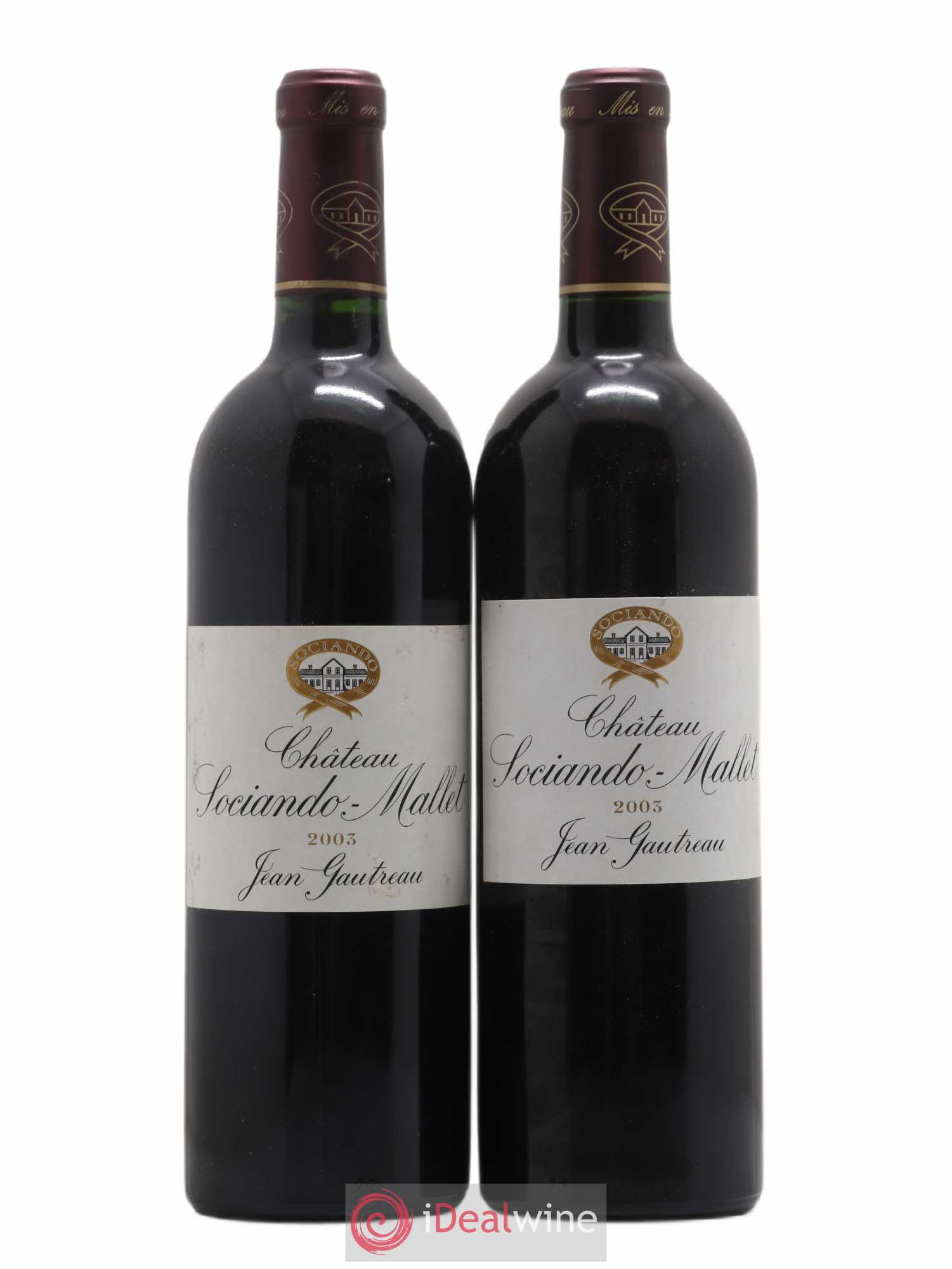 Château Sociando Mallet 2005 - Lot de 2 bouteilles - 0