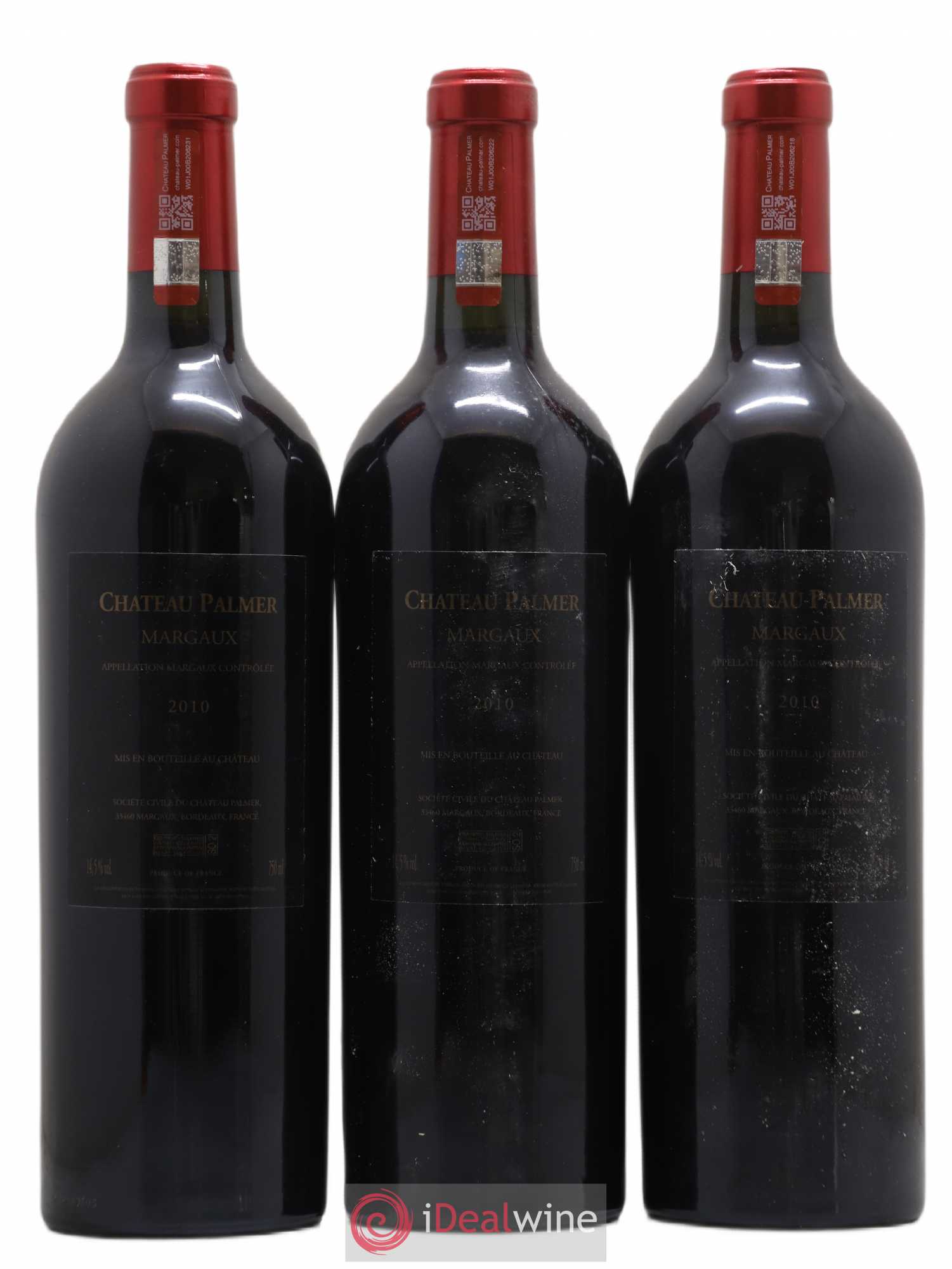 Château Palmer 3ème Grand Cru Classé 2010 - Lot de 3 bouteilles - 1