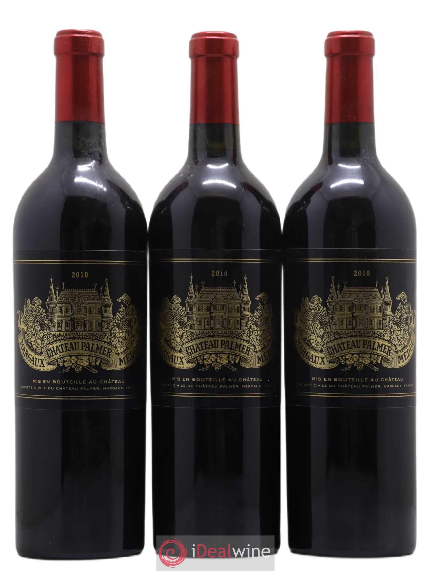Château Palmer 3ème Grand Cru Classé 2010 - Lot de 3 bouteilles - 0