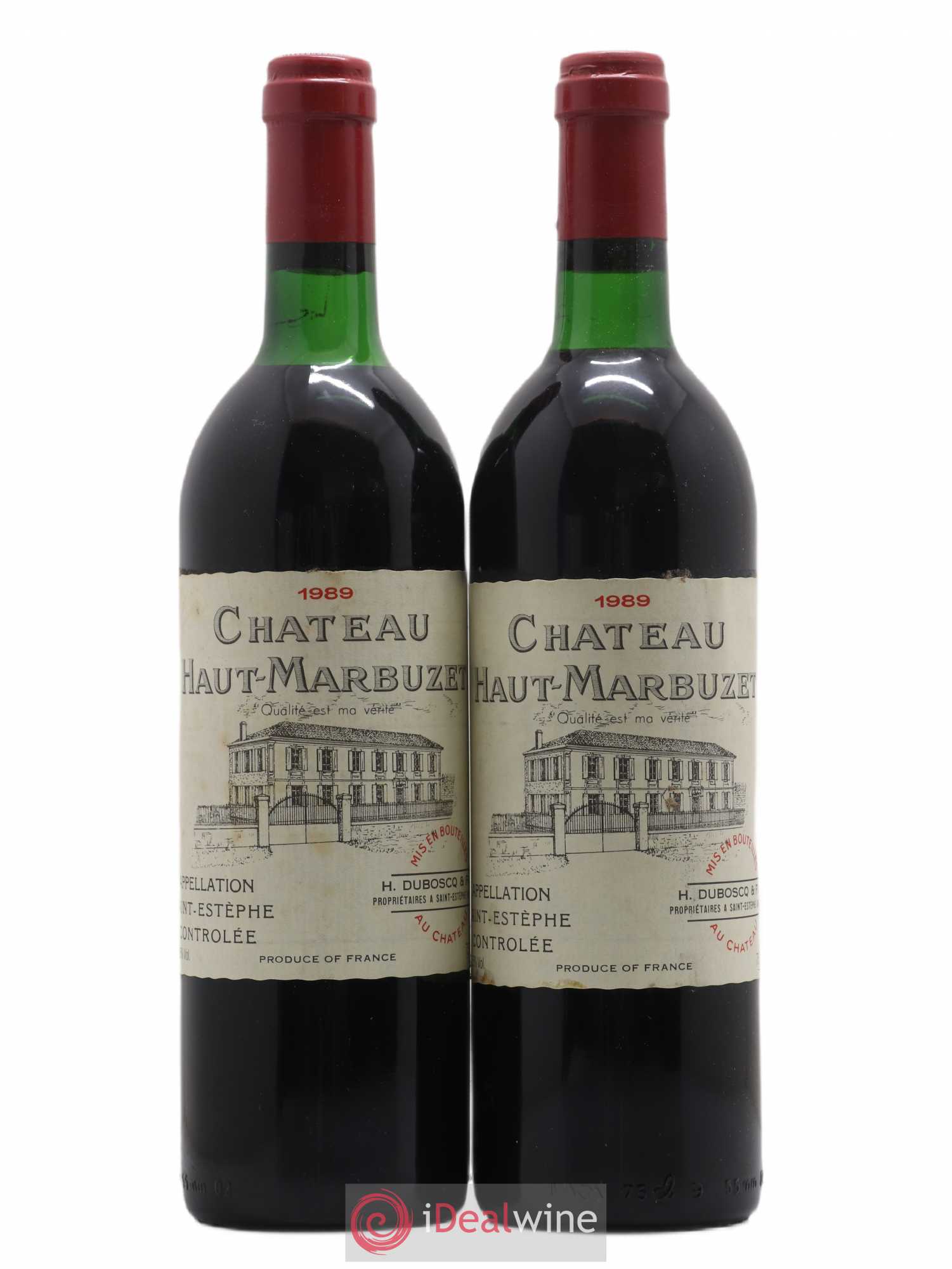 Château Haut Marbuzet 1989 - Lot de 2 bouteilles - 0
