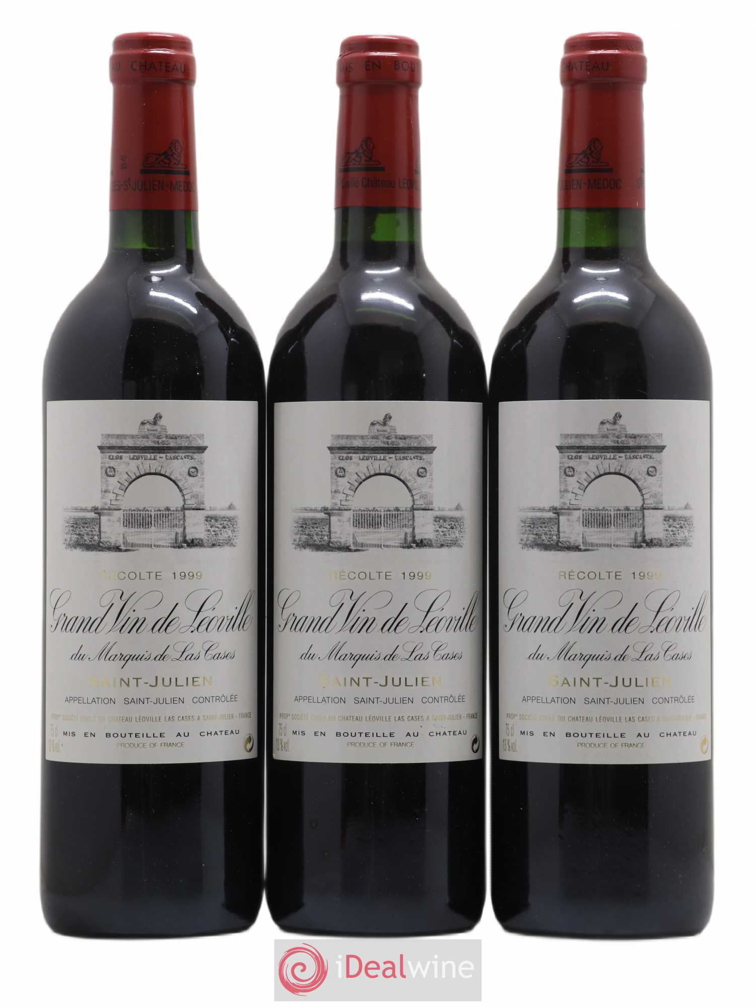 Château Léoville Las Cases 2ème Grand Cru Classé 1999 - Lot de 3 bouteilles - 0