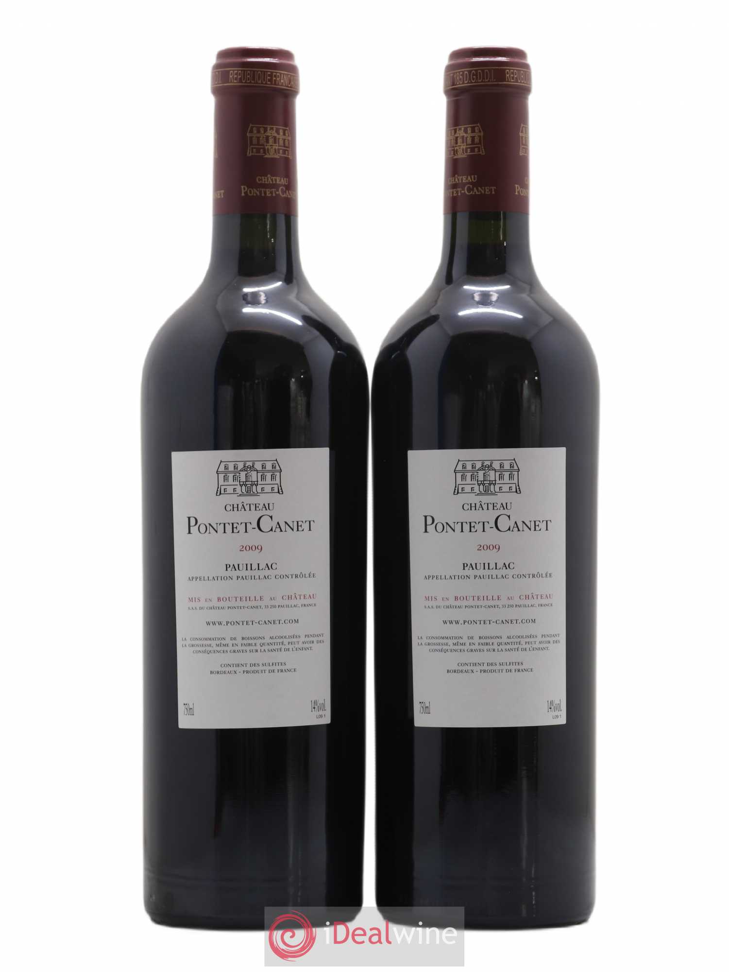 Château Pontet Canet 5ème Grand Cru Classé 2009 - Lot de 2 bouteilles - 1