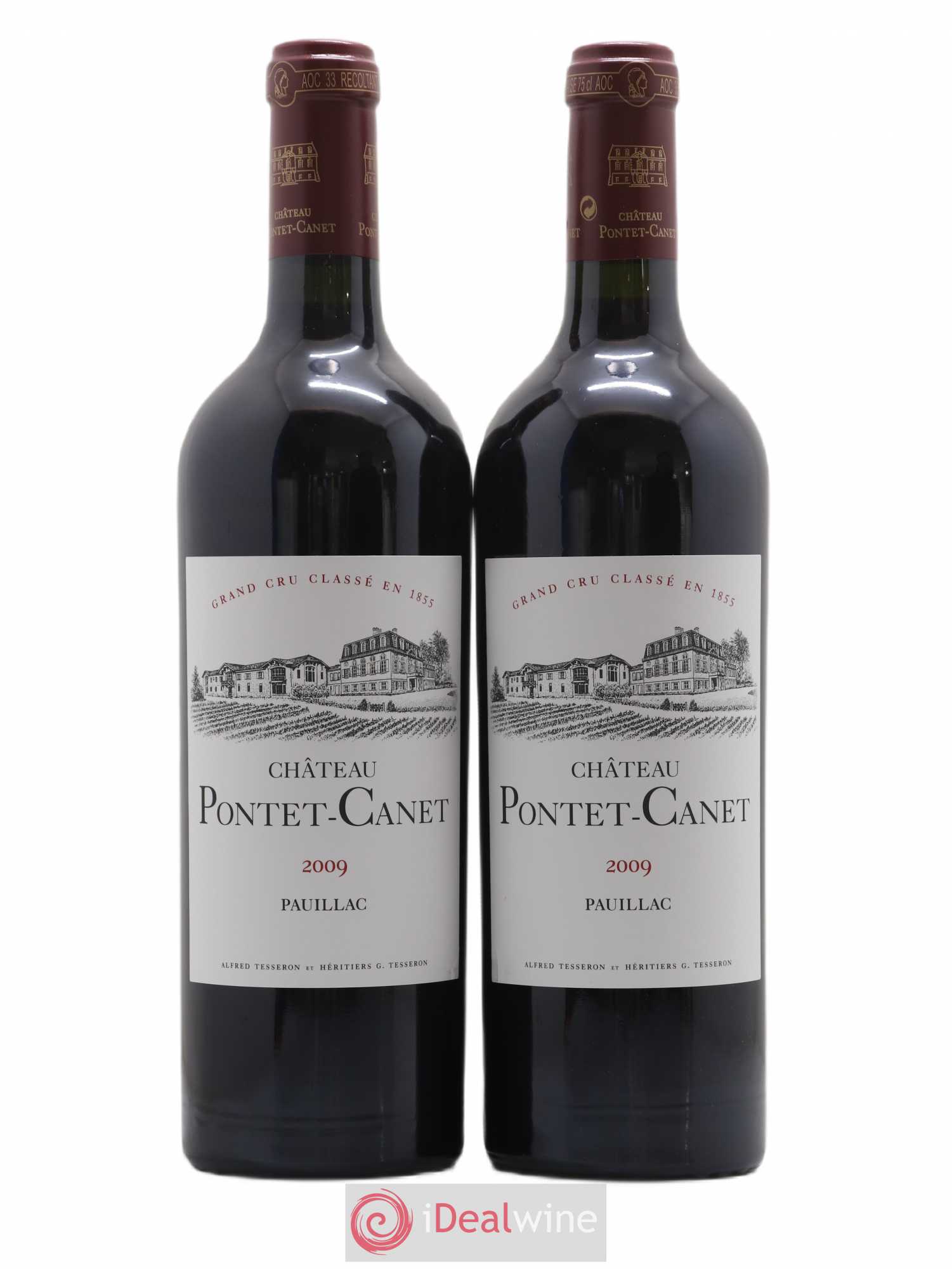 Château Pontet Canet 5ème Grand Cru Classé 2009 - Lot de 2 bouteilles - 0