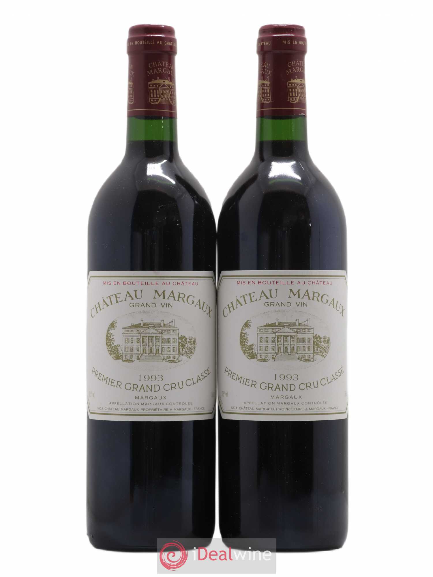 Château Margaux 1er Grand Cru Classé 1993 - Lot de 2 bouteilles - 0