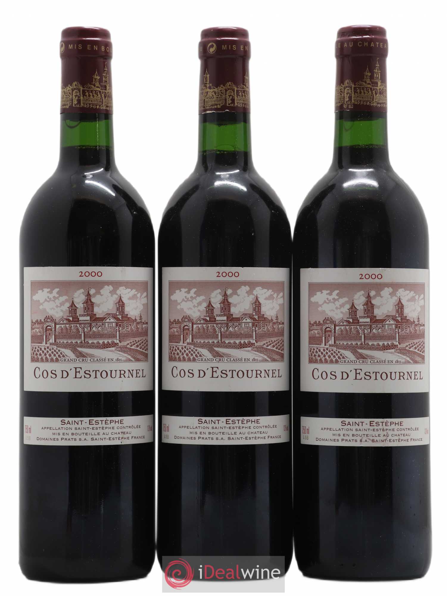 Cos d'Estournel 2ème Grand Cru Classé 2000 - Lot de 3 bouteilles - 0