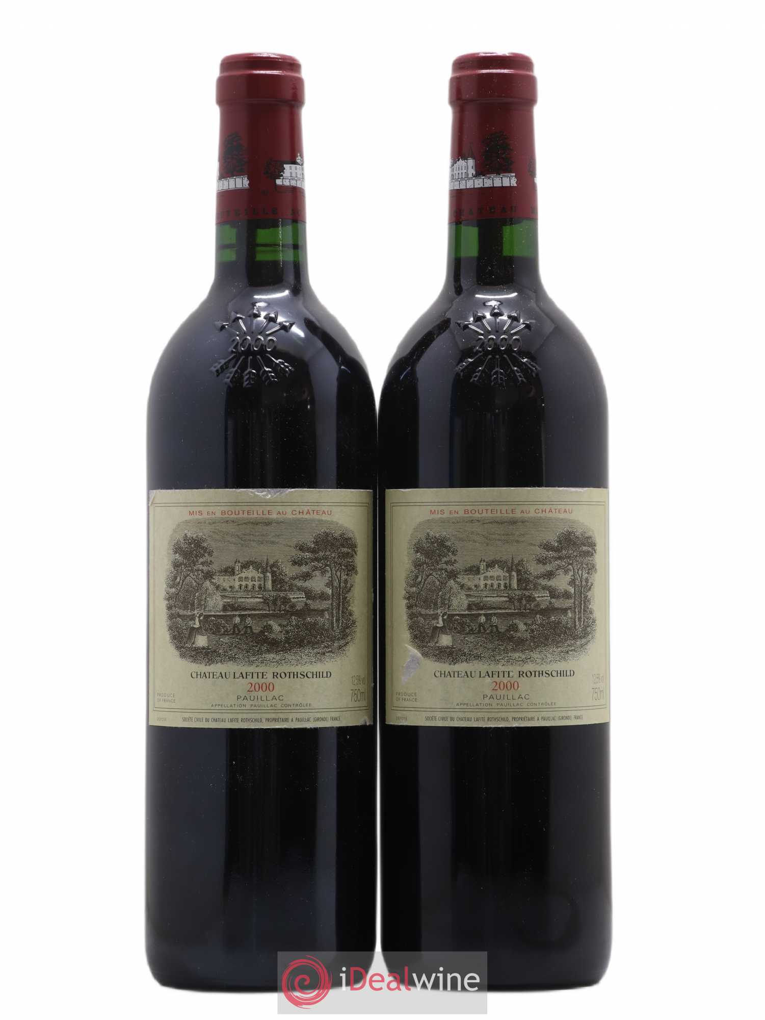 Château Lafite Rothschild 1er Grand Cru Classé 2000 - Lot de 2 bouteilles - 0