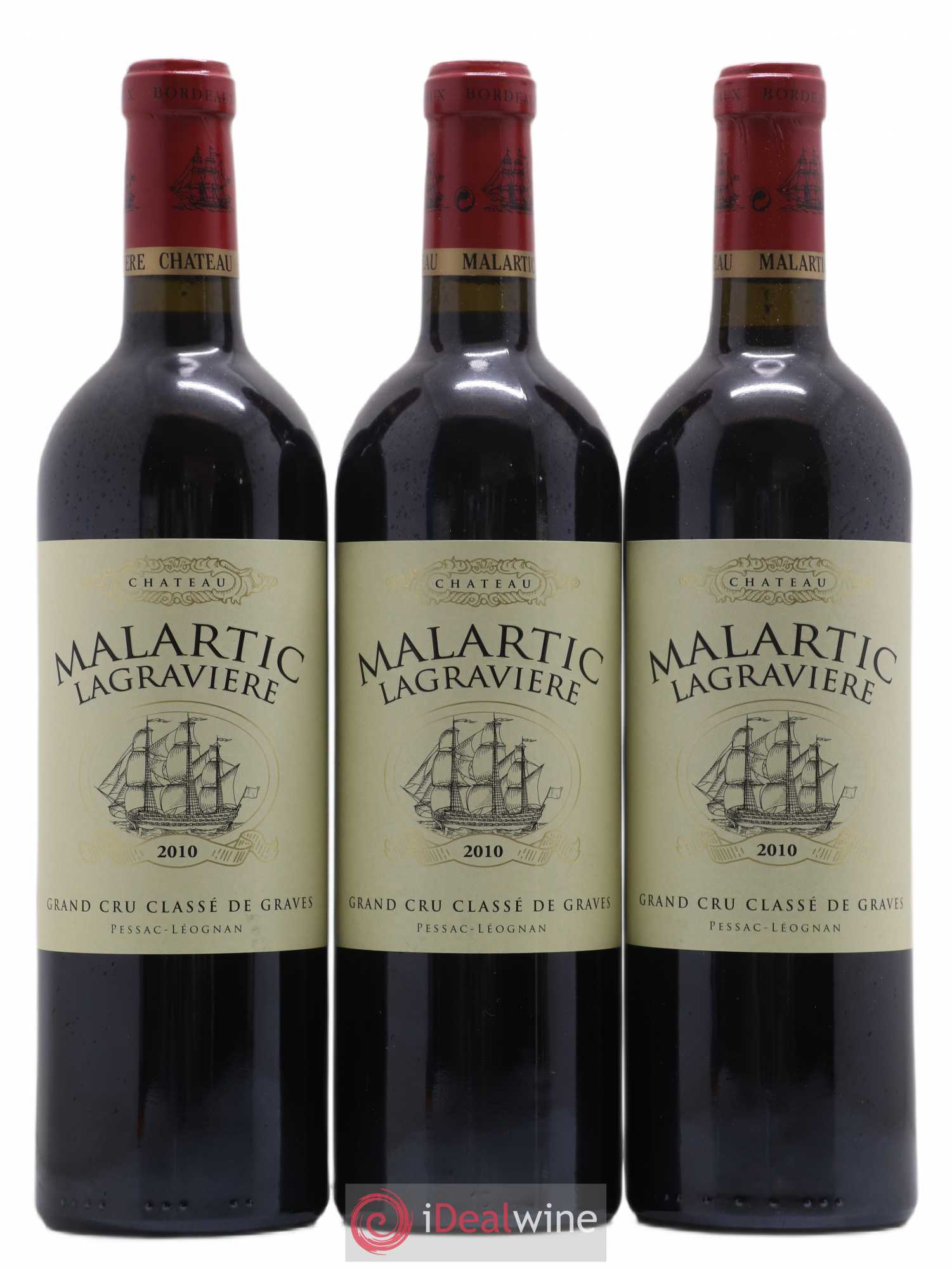 Château Malartic-Lagravière Cru Classé de Graves 2010 - Lot de 3 bouteilles - 0