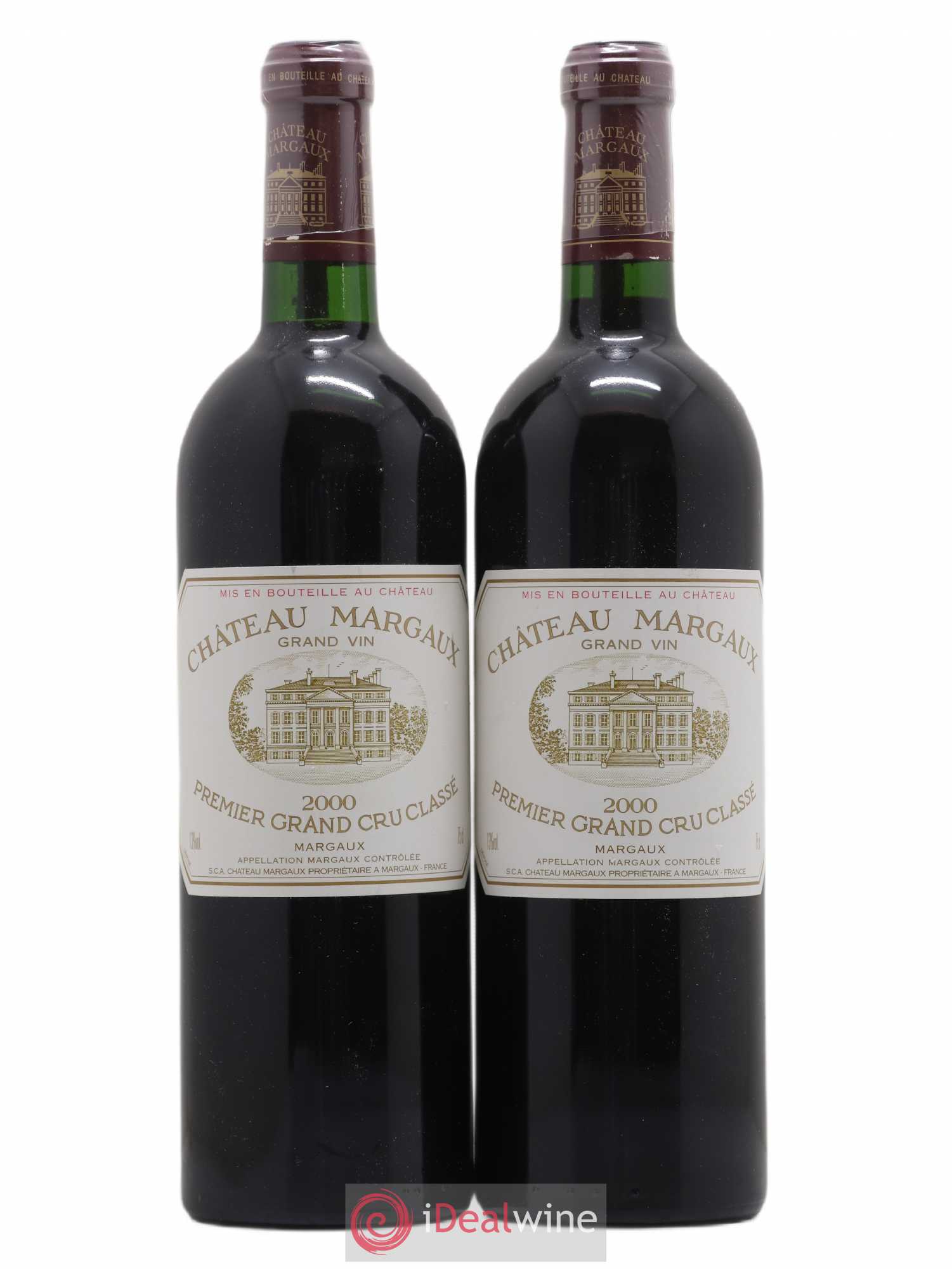 Château Margaux 1er Grand Cru Classé 2000 - Lot de 2 bouteilles - 0