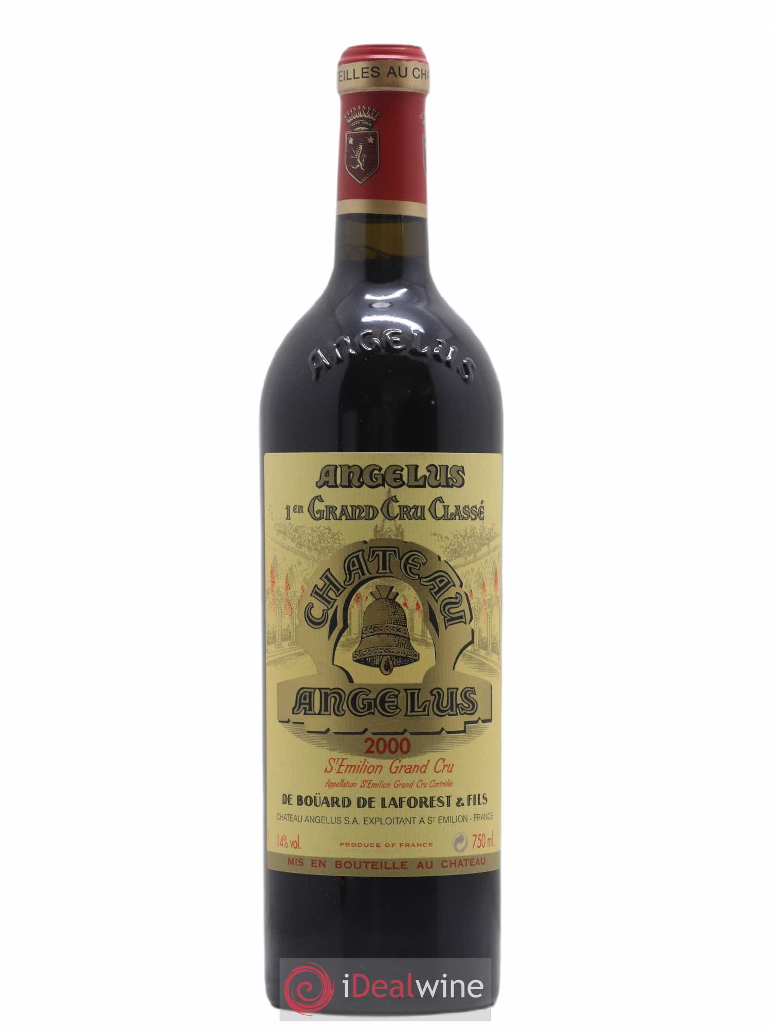 Château Angélus 1er Grand Cru Classé A 2000 - Lot de 1 bouteille - 0