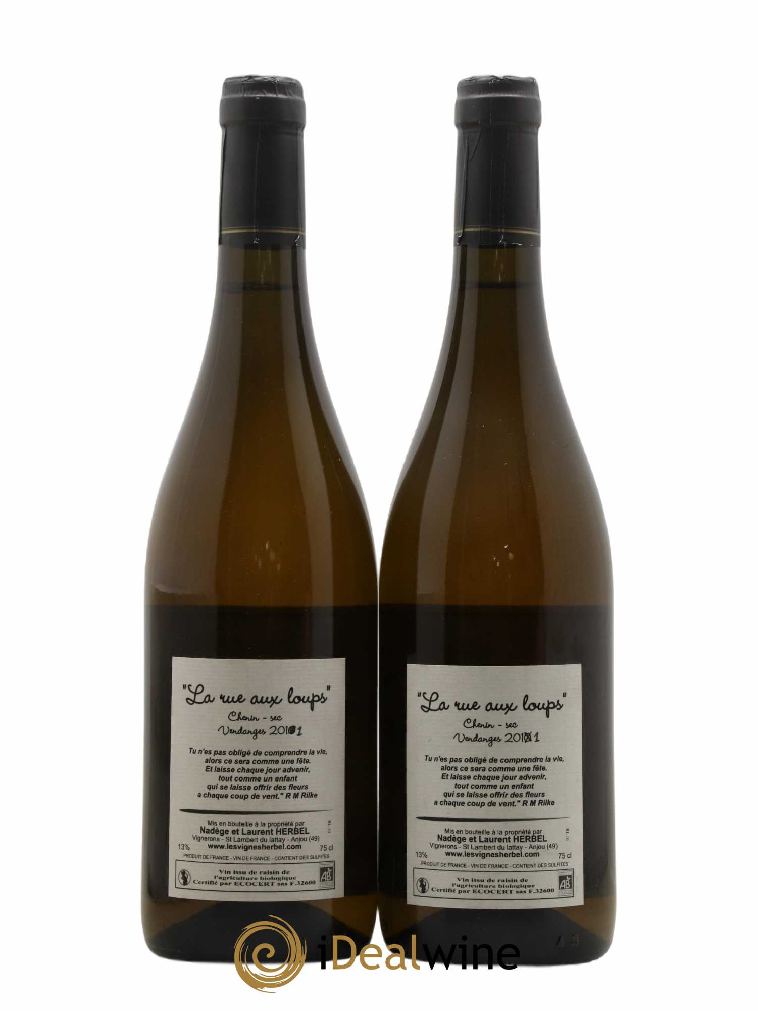 Vin de France La Rue Aux Loups Chenin Sec 2011 - Posten von 2 Flaschen - 1