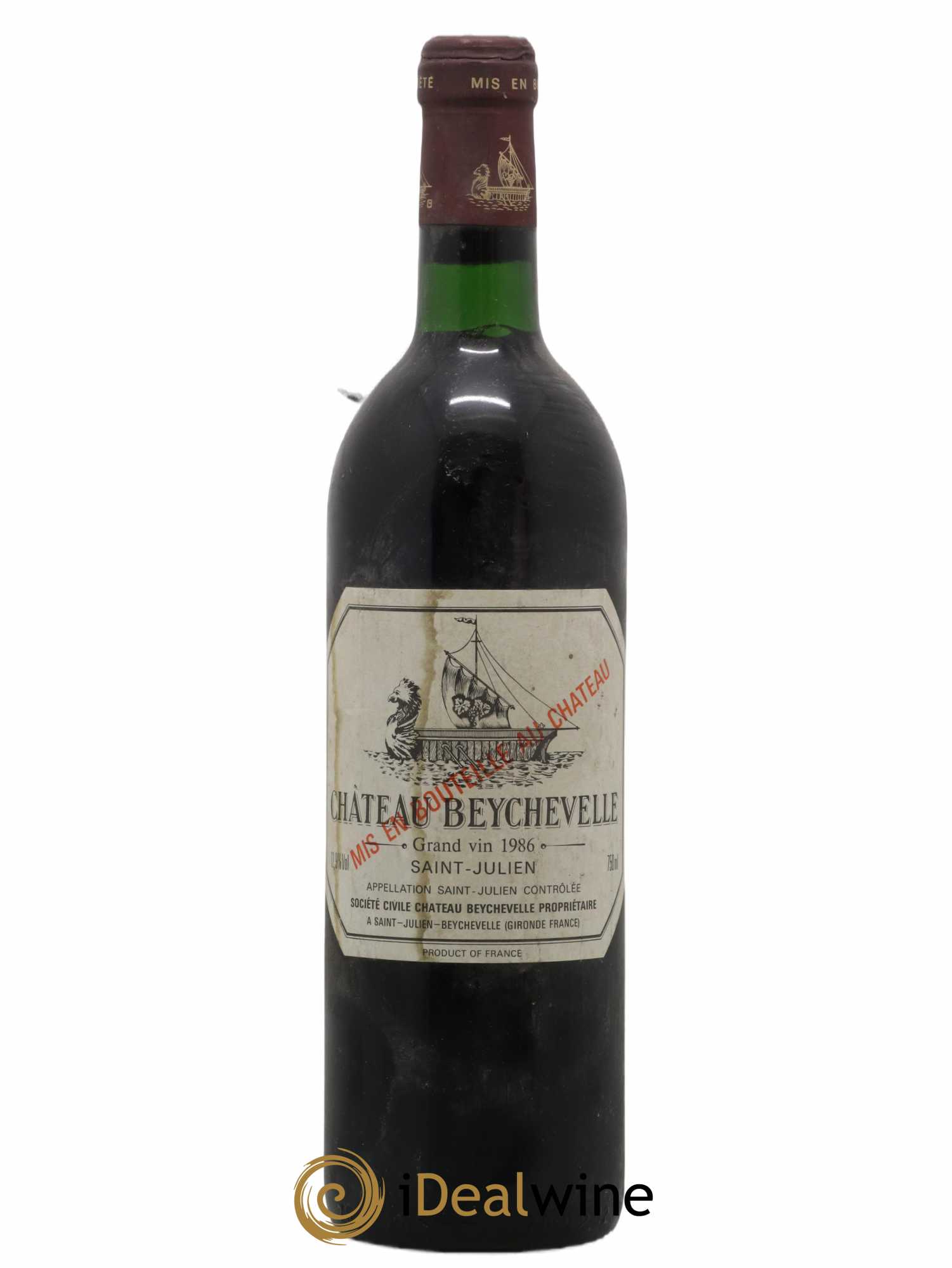 Château Beychevelle 4ème Grand Cru Classé 1986 - Lot de 1 bouteille - 0