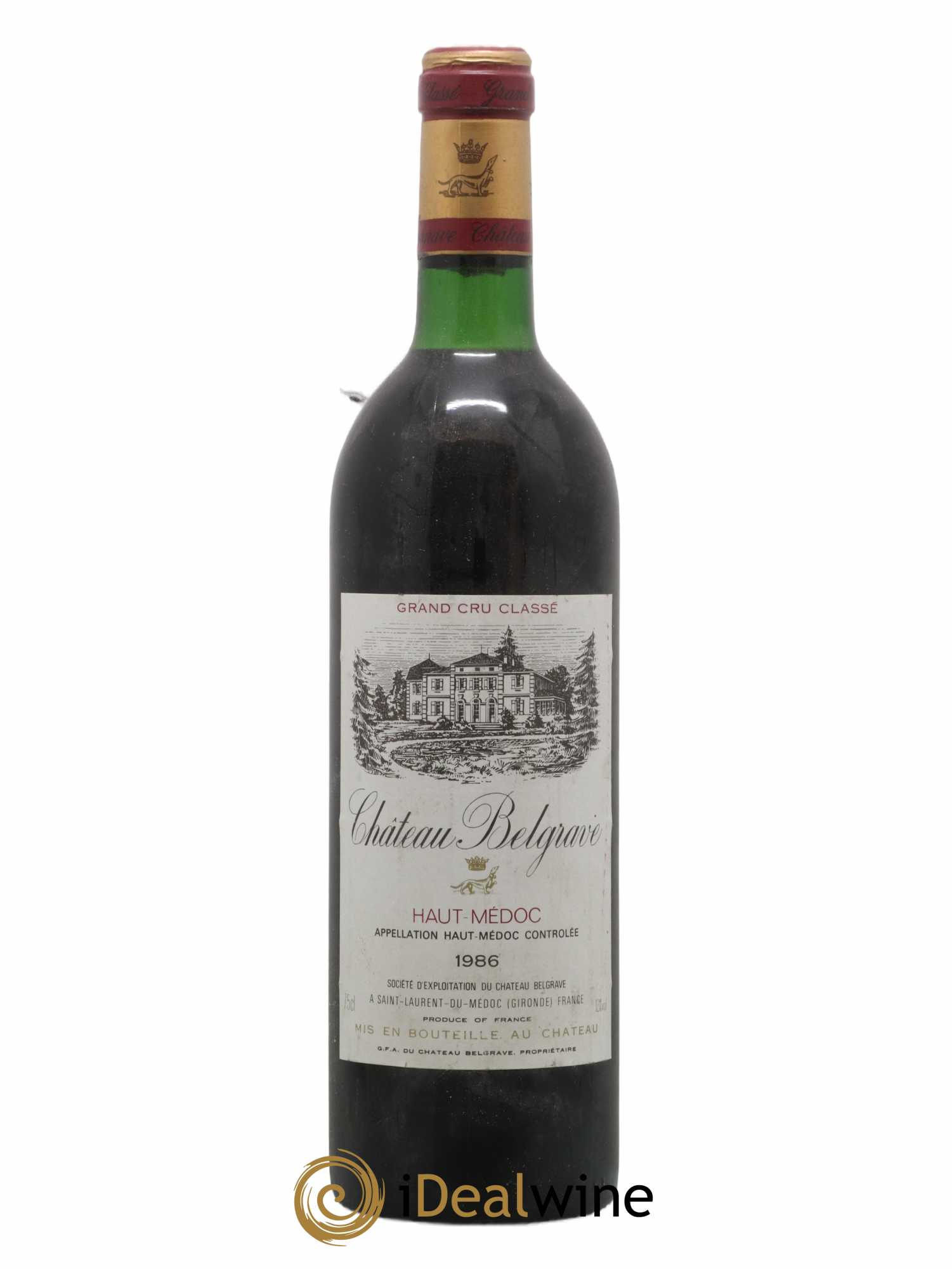 Château Belgrave 5ème Grand Cru Classé 1986 - Lot de 1 bouteille - 0