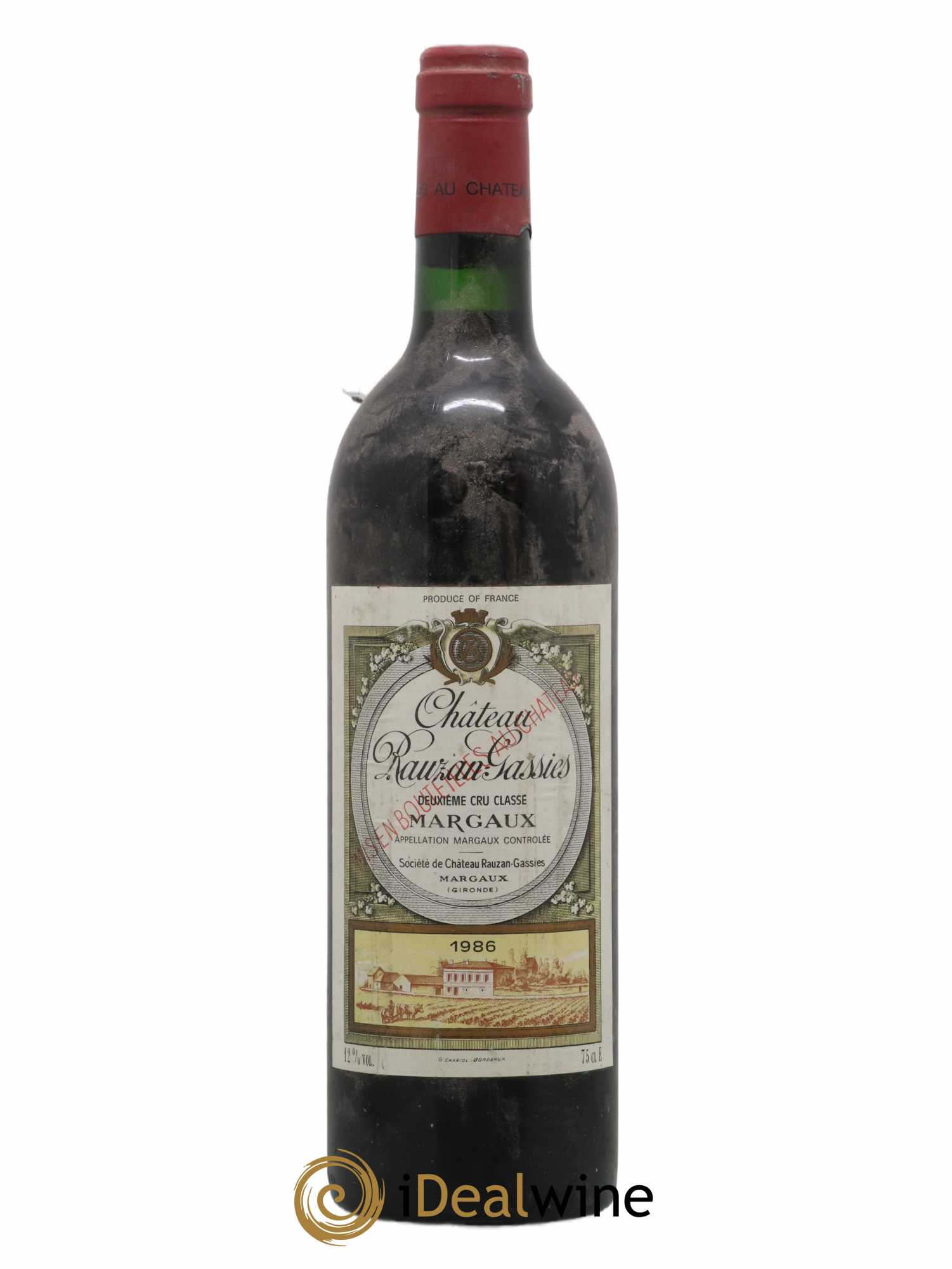 Château Rauzan-Gassies 2ème Grand Cru Classé 1986 - Lot de 1 bouteille - 0