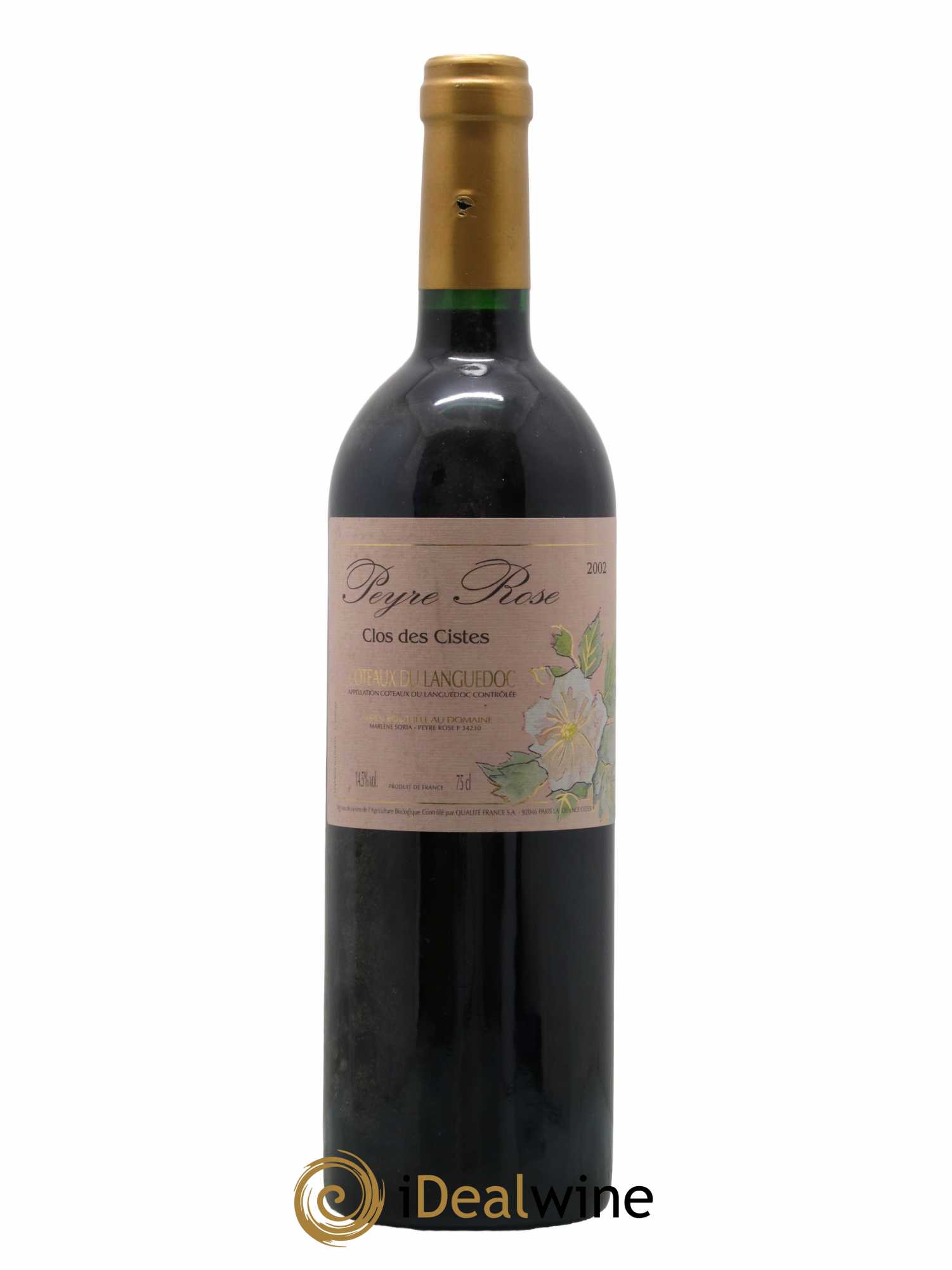 Vin de France (anciennement Coteaux du Languedoc) Domaine Peyre Rose Les Cistes Marlène Soria 2002 - Lot de 1 bouteille - 0